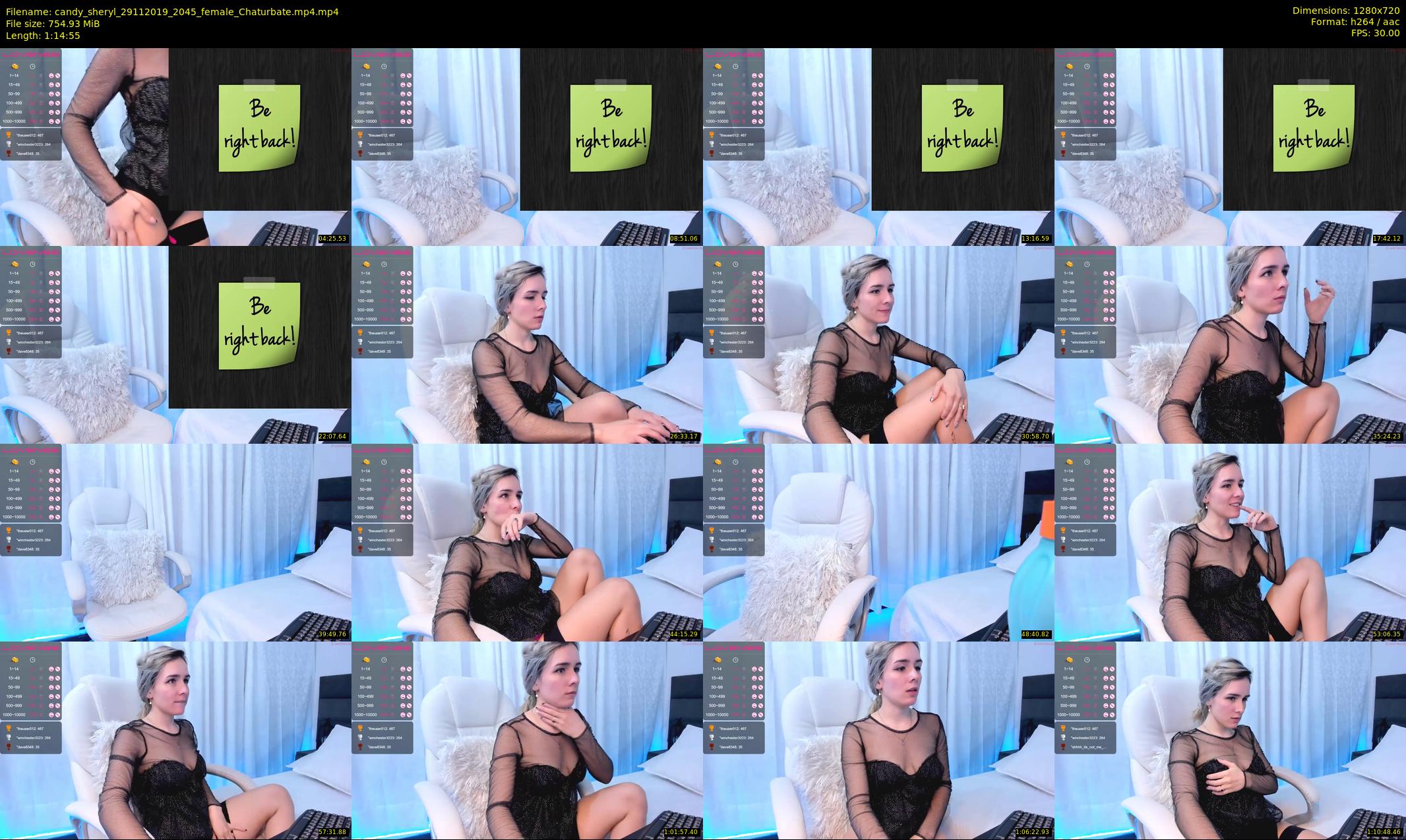 candy_sheryl — 75 minute Chaturbate female cam show recording, 720p, Nov 29, 2019