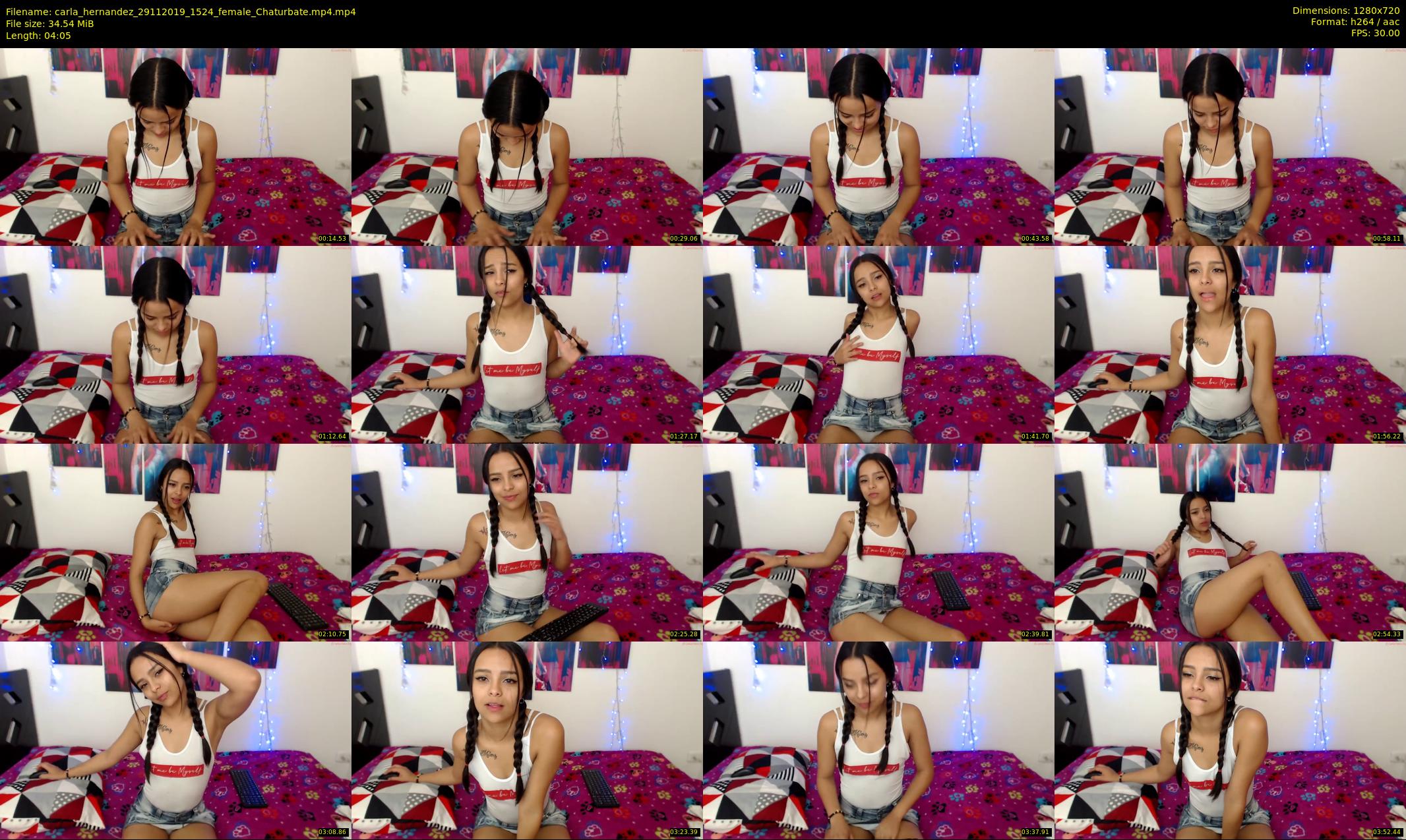 carla_hernandez — 5 minute Chaturbate female cam show recording, 720p, Nov 29, 2019