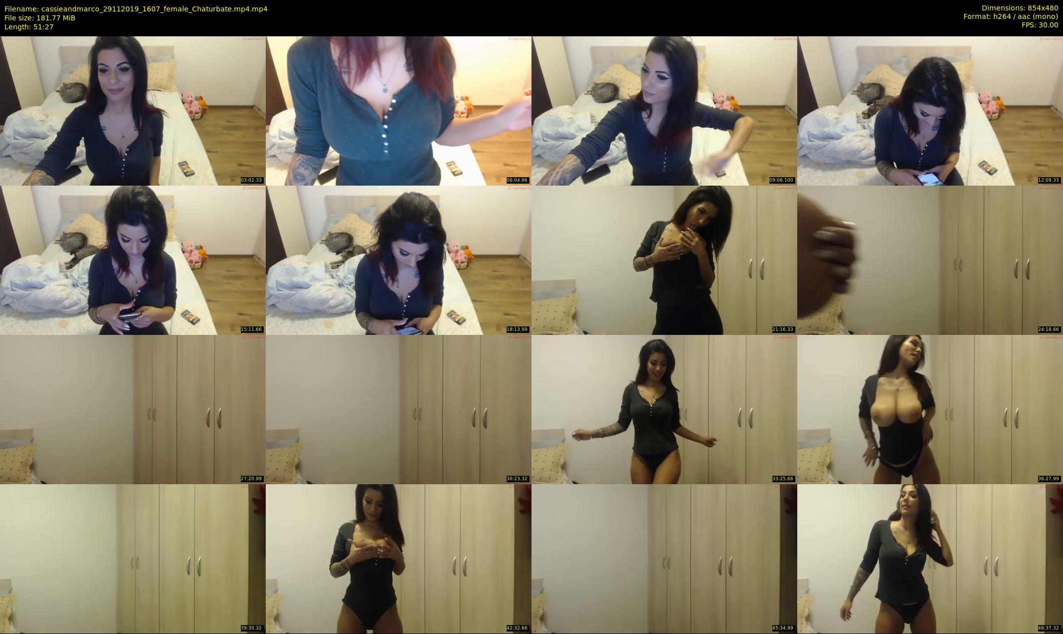 cassieandmarco — 52 minute Chaturbate female cam show recording, 480p, Nov 29, 2019