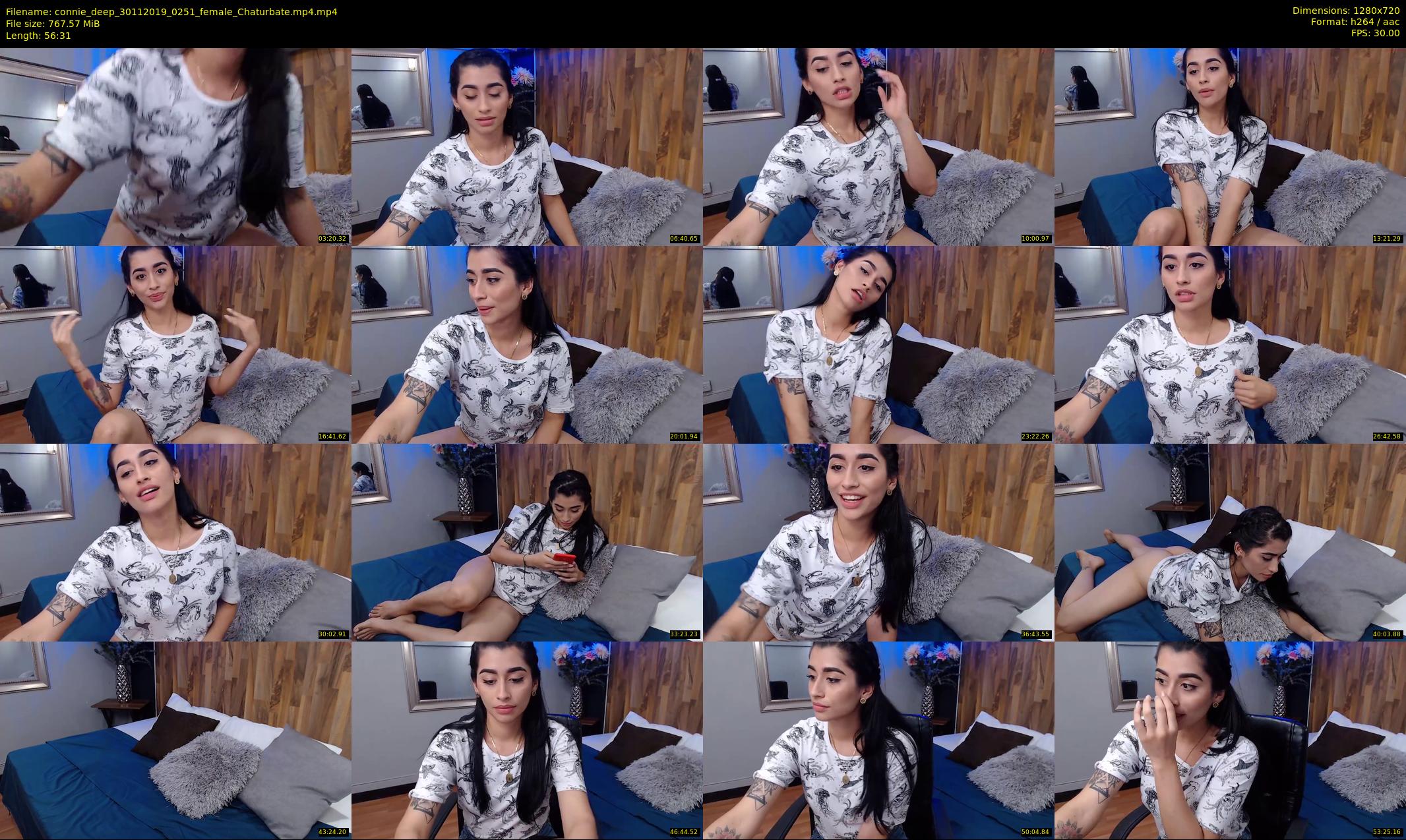 connie_deep — 57 minute Chaturbate female cam show recording, 720p, Nov 30, 2019