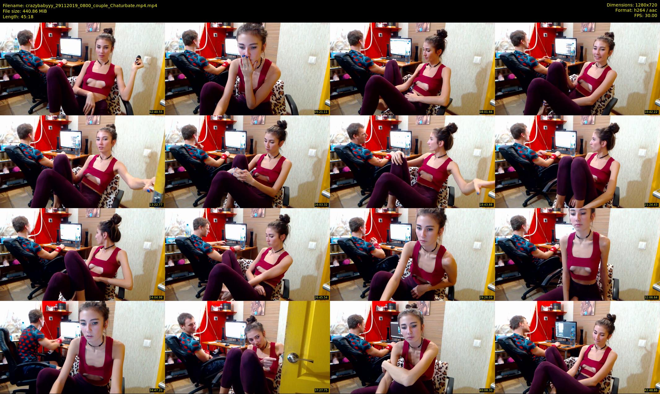 crazybabyyy — 46 minute Chaturbate couple cam show recording, 720p, Nov 29, 2019