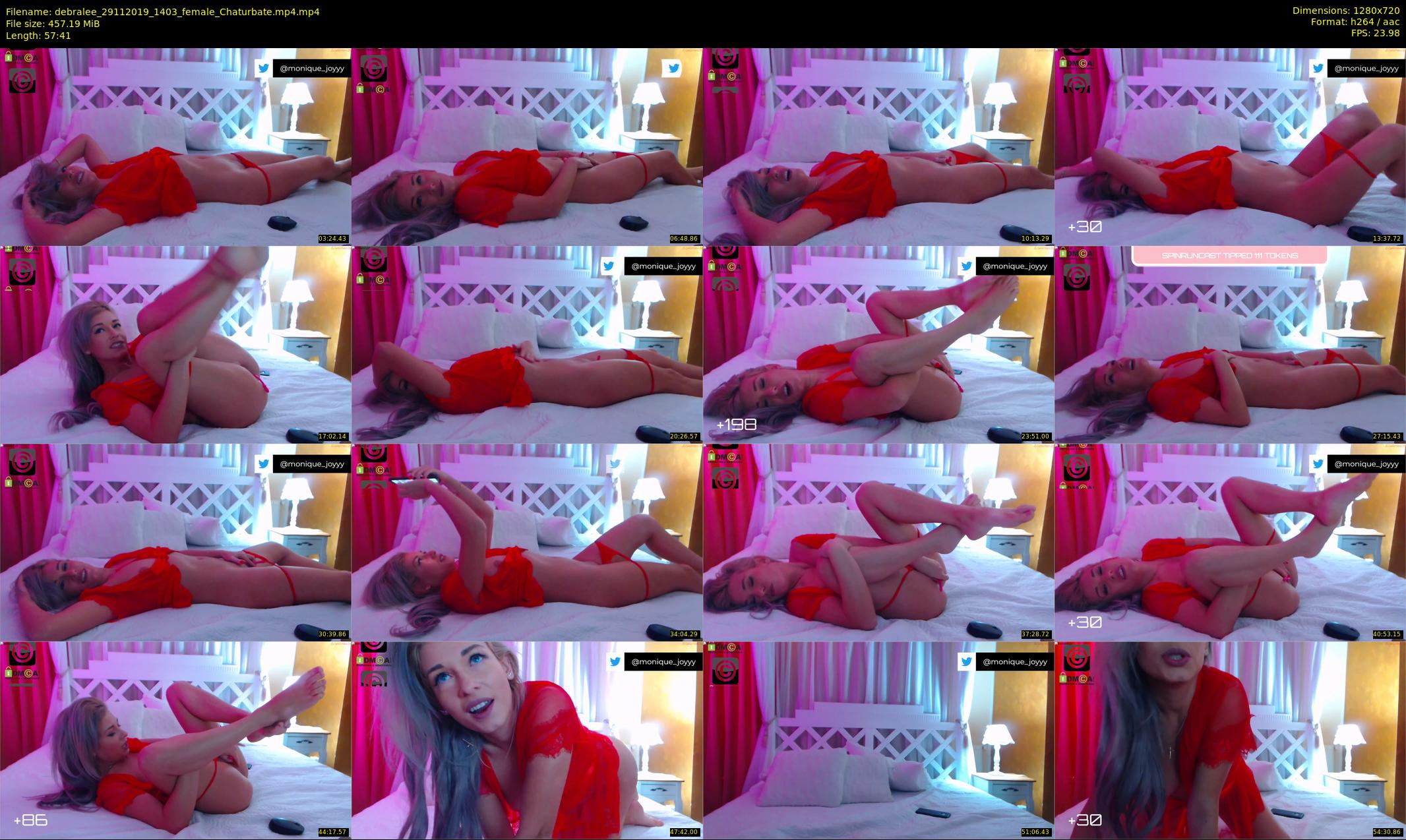 debralee — 58 minute Chaturbate female cam show recording, 720p, Nov 29, 2019