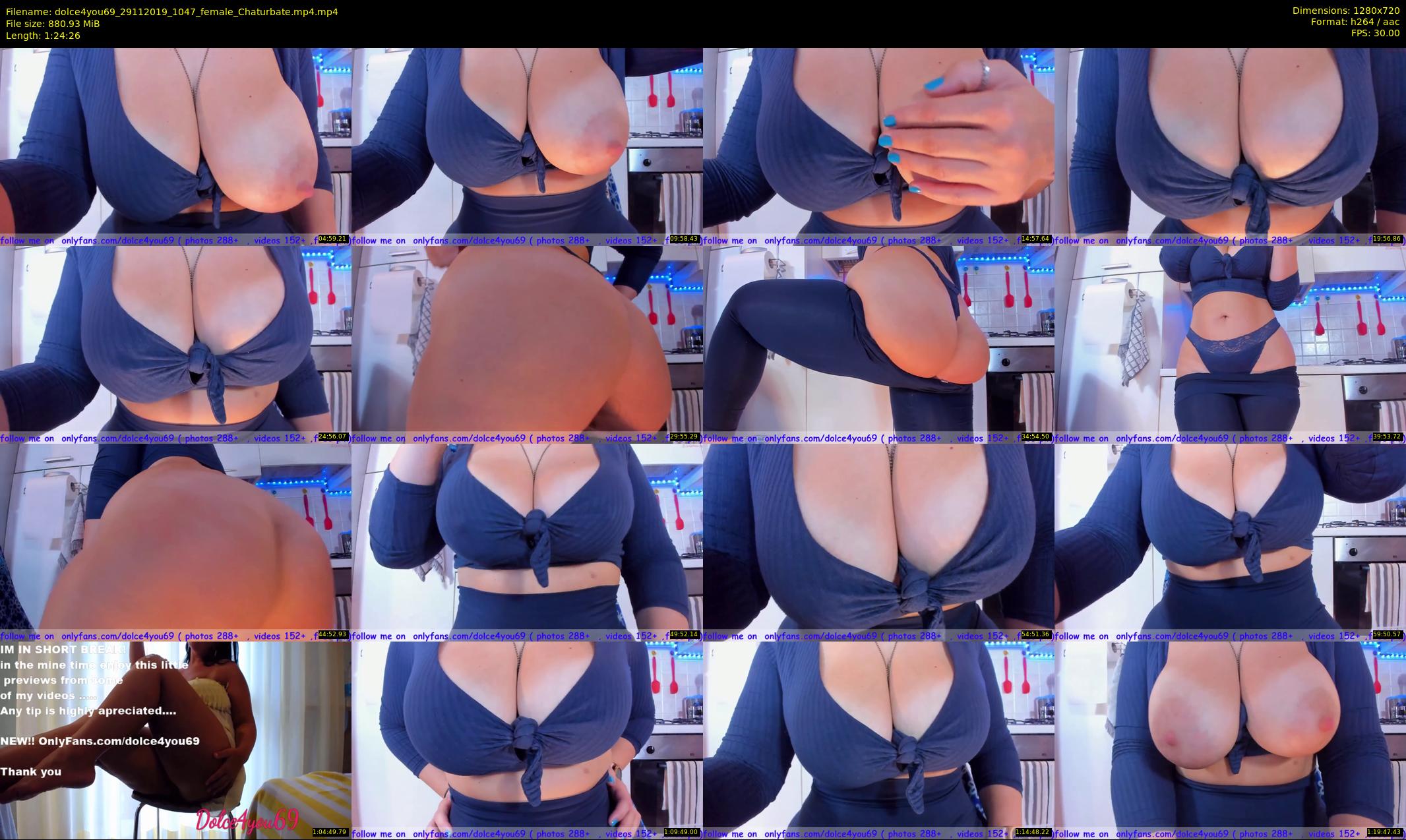 dolce4you69 — 85 minute Chaturbate female cam show recording, 720p, Nov 29, 2019