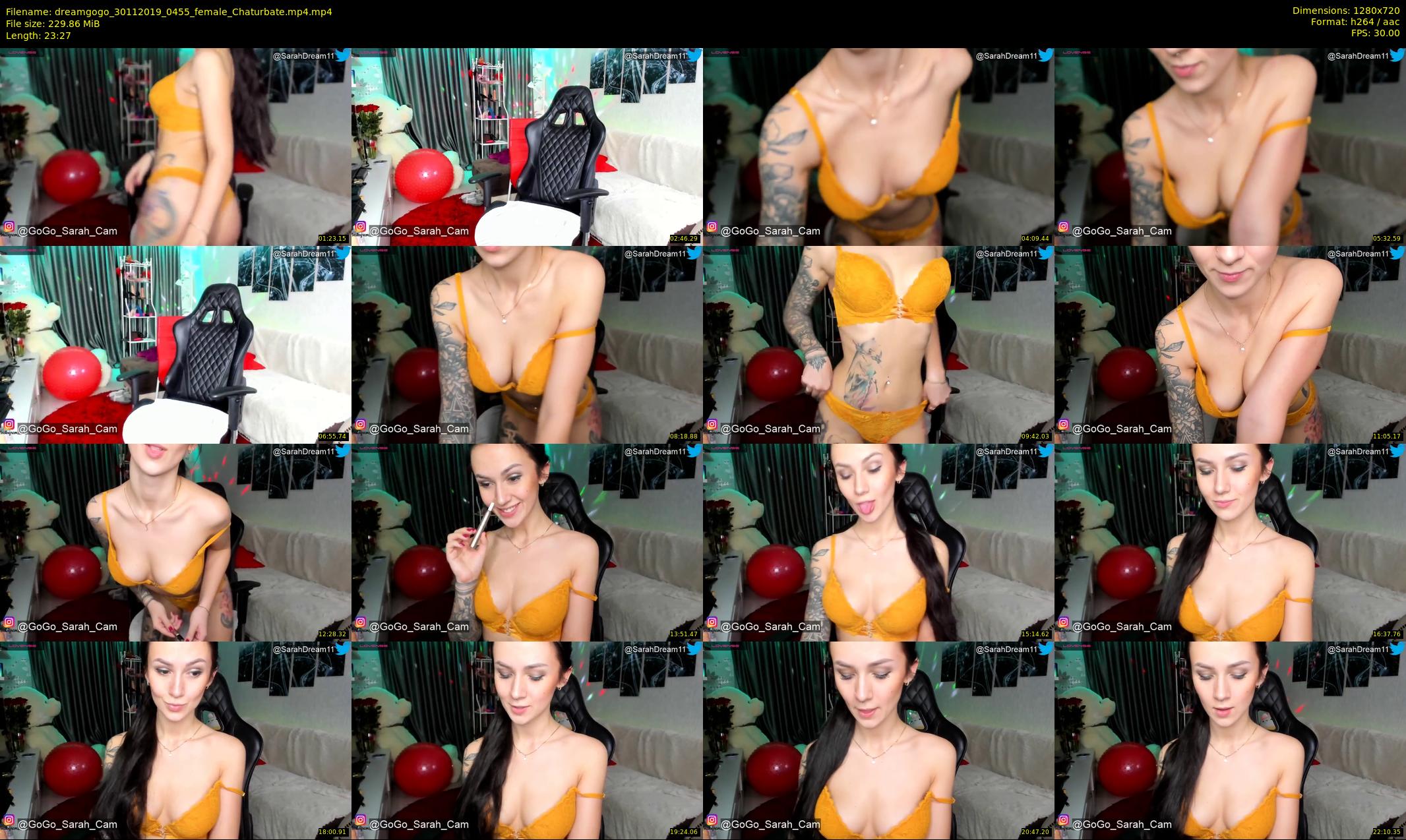 dreamgogo — 24 minute Chaturbate female cam show recording, 720p, Nov 30, 2019