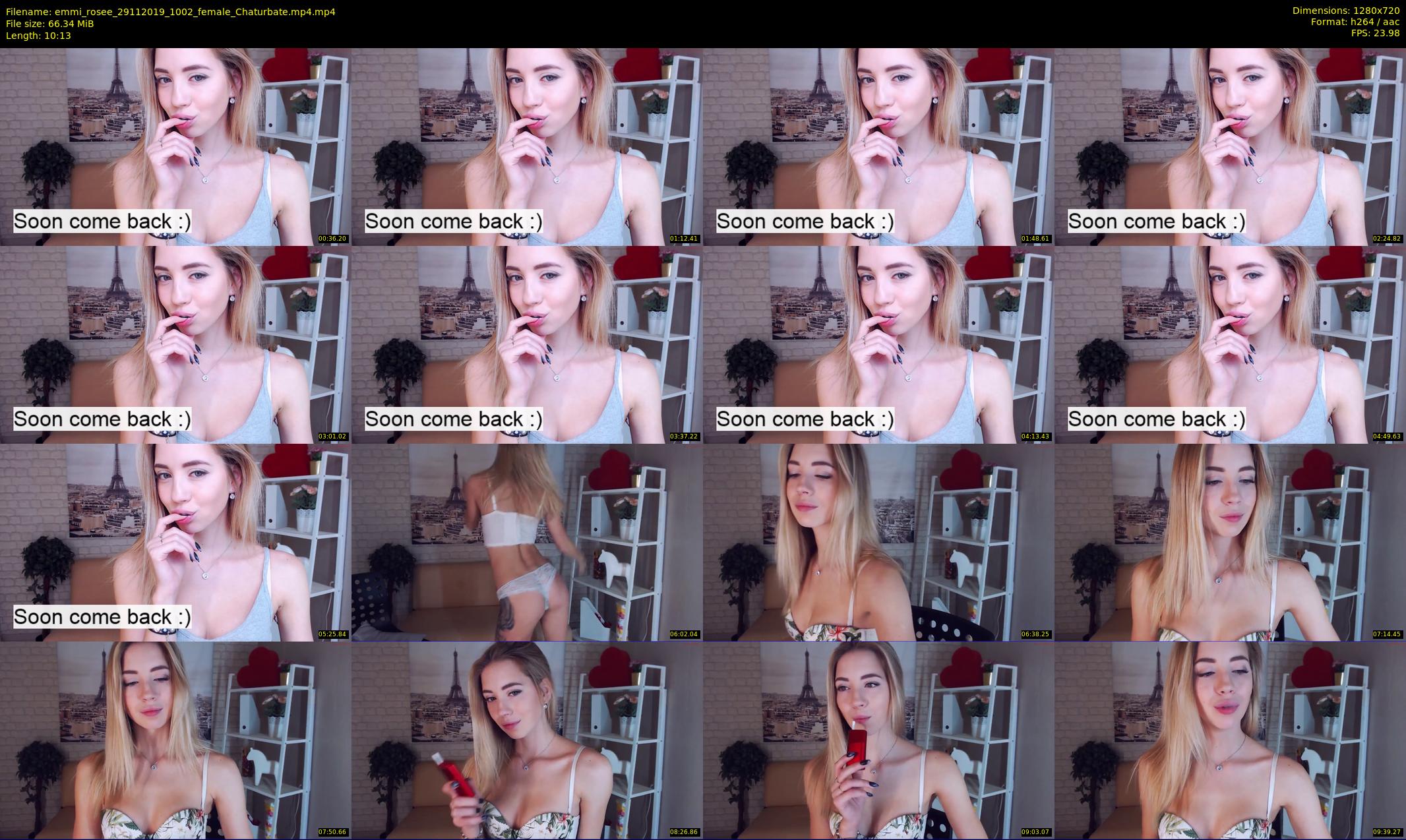 emmi_rosee — 11 minute Chaturbate female cam show recording, 720p, Nov 29, 2019