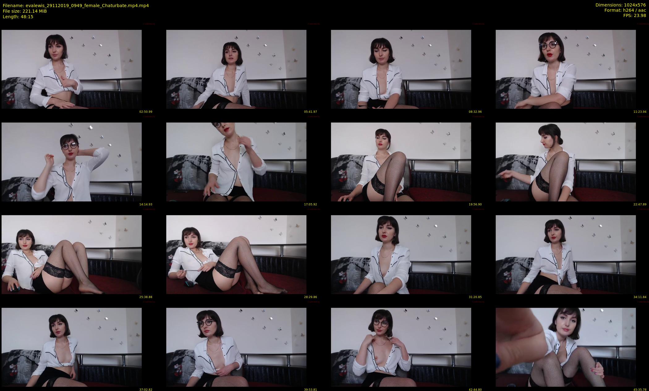 evalewis — 49 minute Chaturbate female cam show recording, 480p, Nov 29, 2019