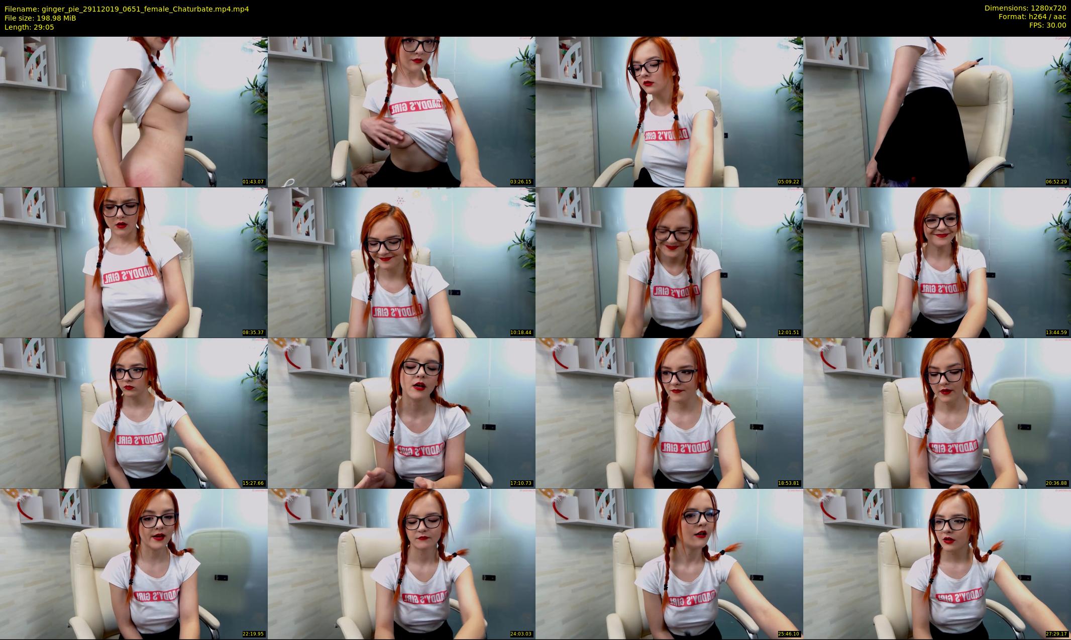 ginger_pie — 30 minute Chaturbate female cam show recording, 720p, Nov 29, 2019