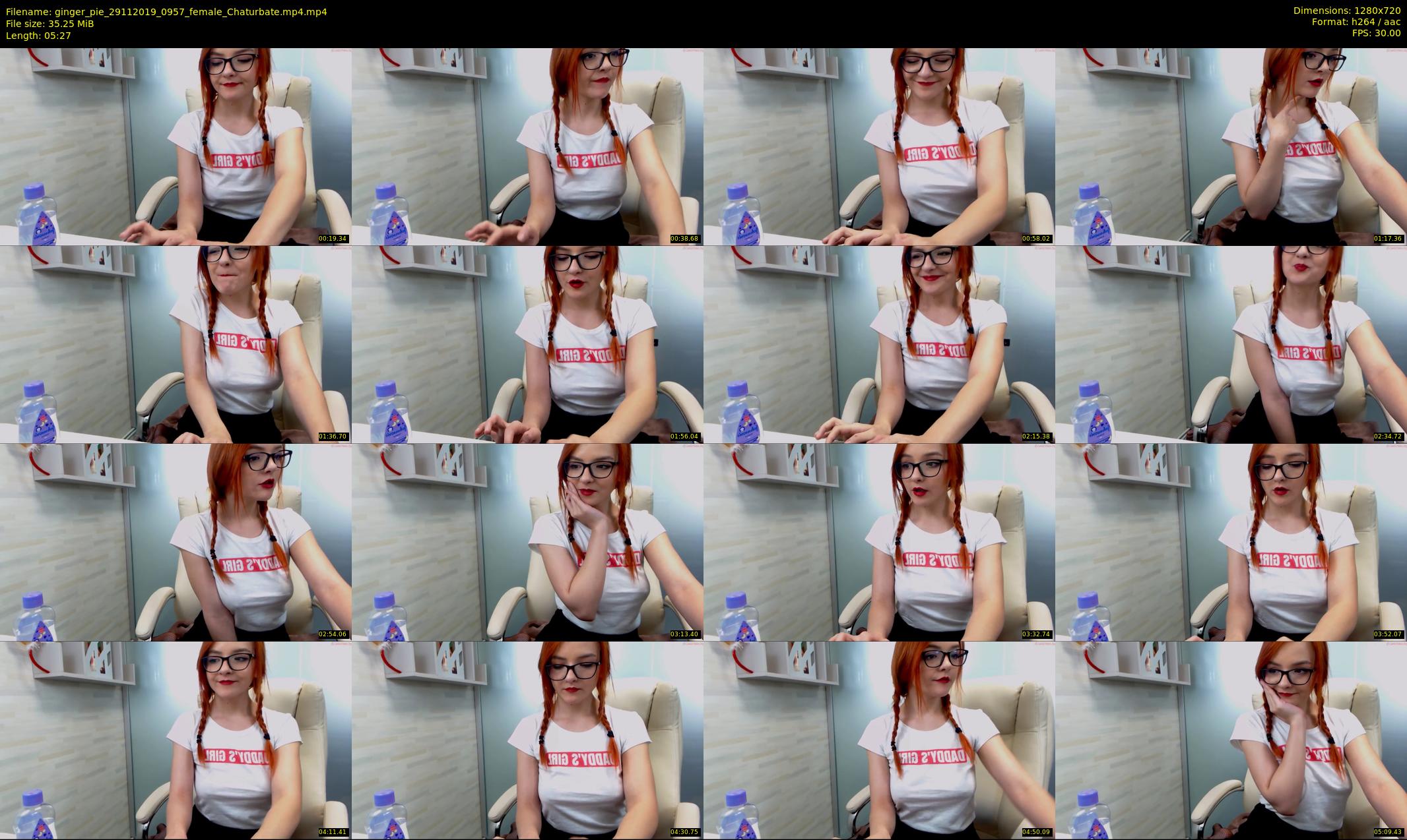 ginger_pie — 6 minute Chaturbate female cam show recording, 720p, Nov 29, 2019