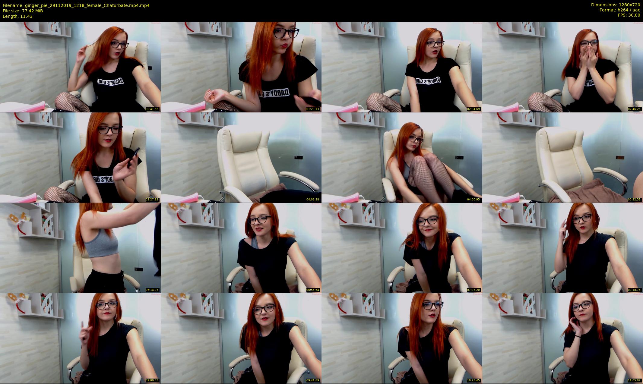 ginger_pie — 12 minute Chaturbate female cam show recording, 720p, Nov 29, 2019