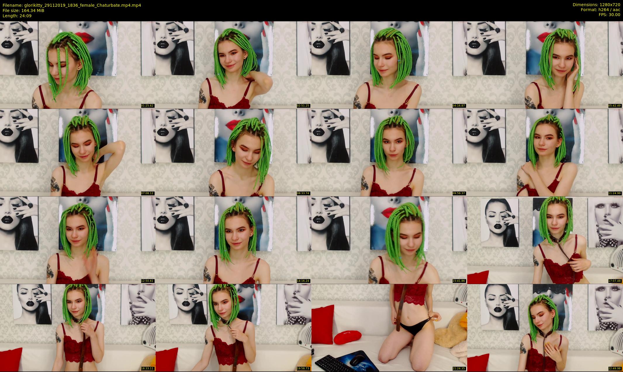 glorikitty — 25 minute Chaturbate female cam show recording, 720p, Nov 29, 2019