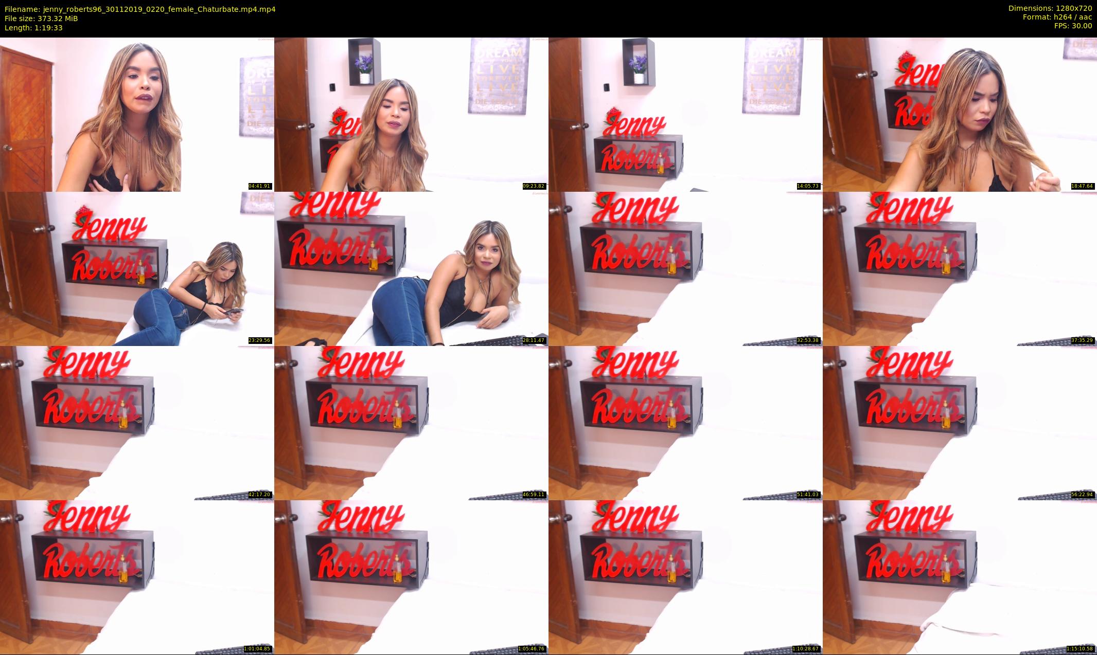 jenny_roberts96 — 80 minute Chaturbate female cam show recording, 720p, Nov 30, 2019