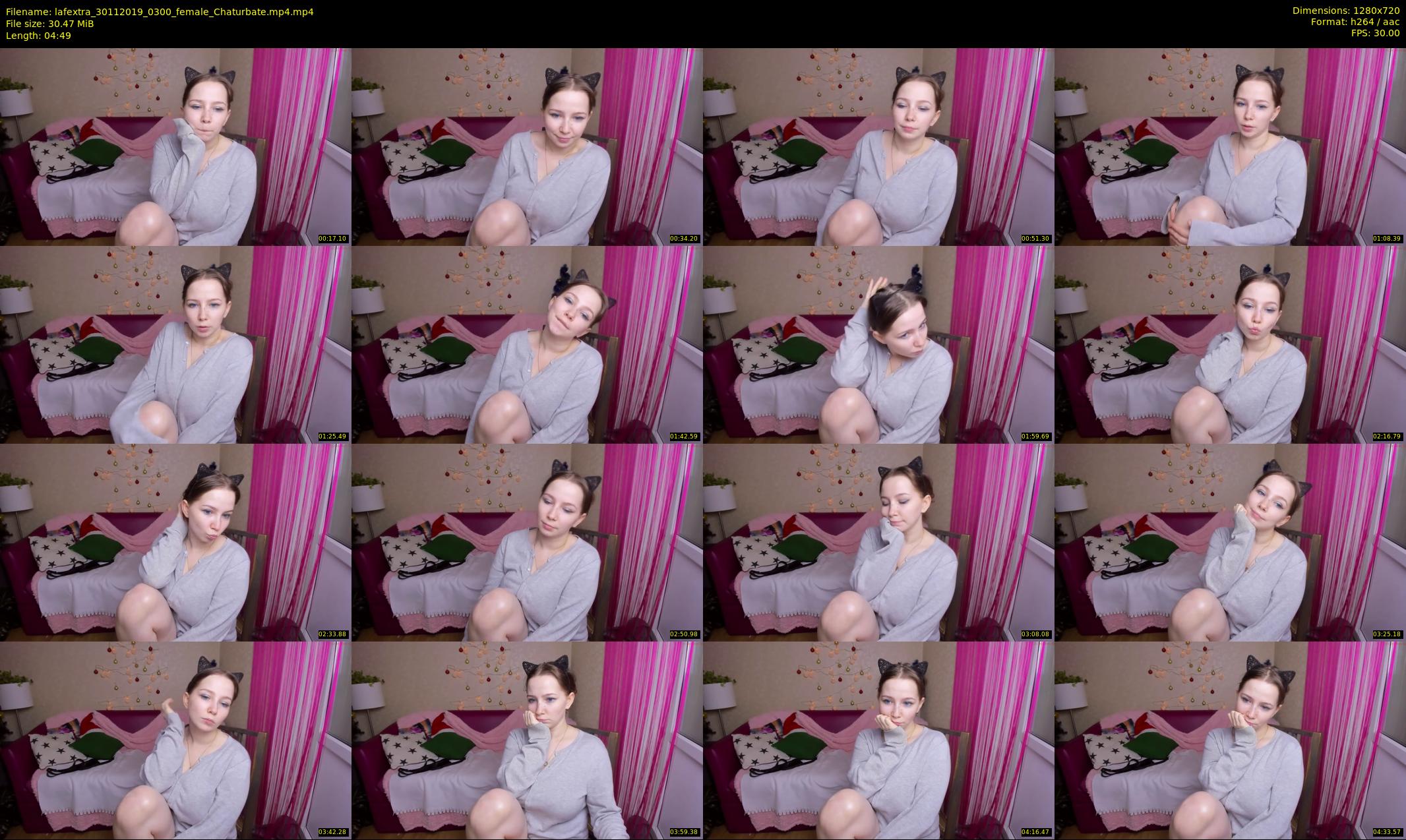 lafextra — 5 minute Chaturbate female cam show recording, 720p, Nov 30, 2019