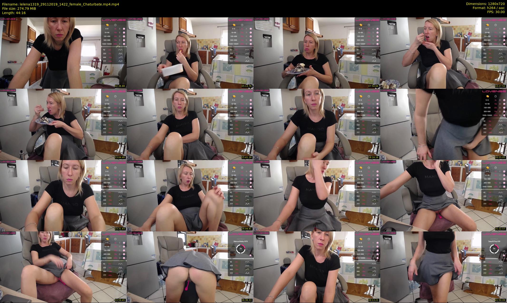 lelena1319 — 45 minute Chaturbate female cam show recording, 720p, Nov 29, 2019
