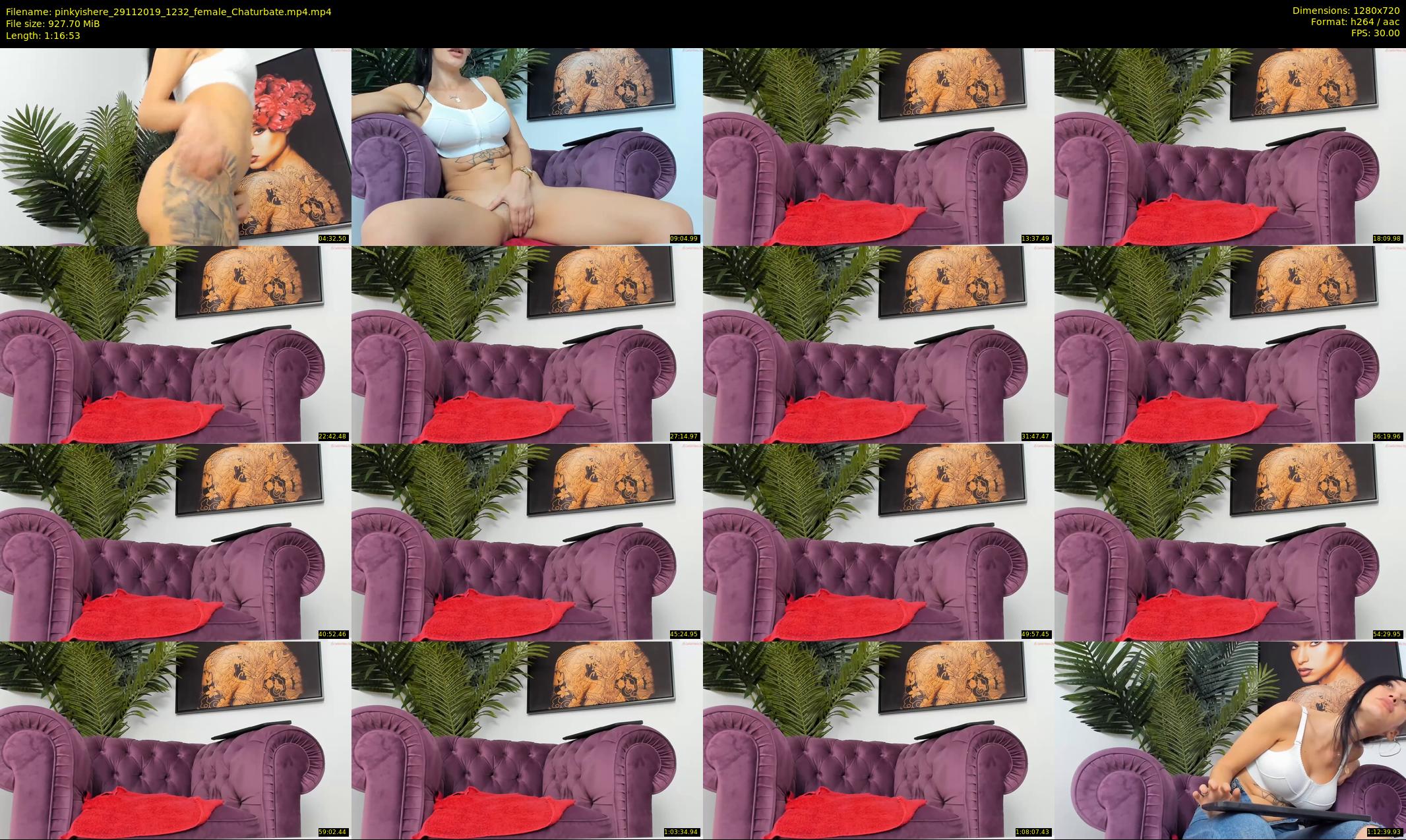 pinkyishere — 77 minute Chaturbate female cam show recording, 720p, Nov 29, 2019