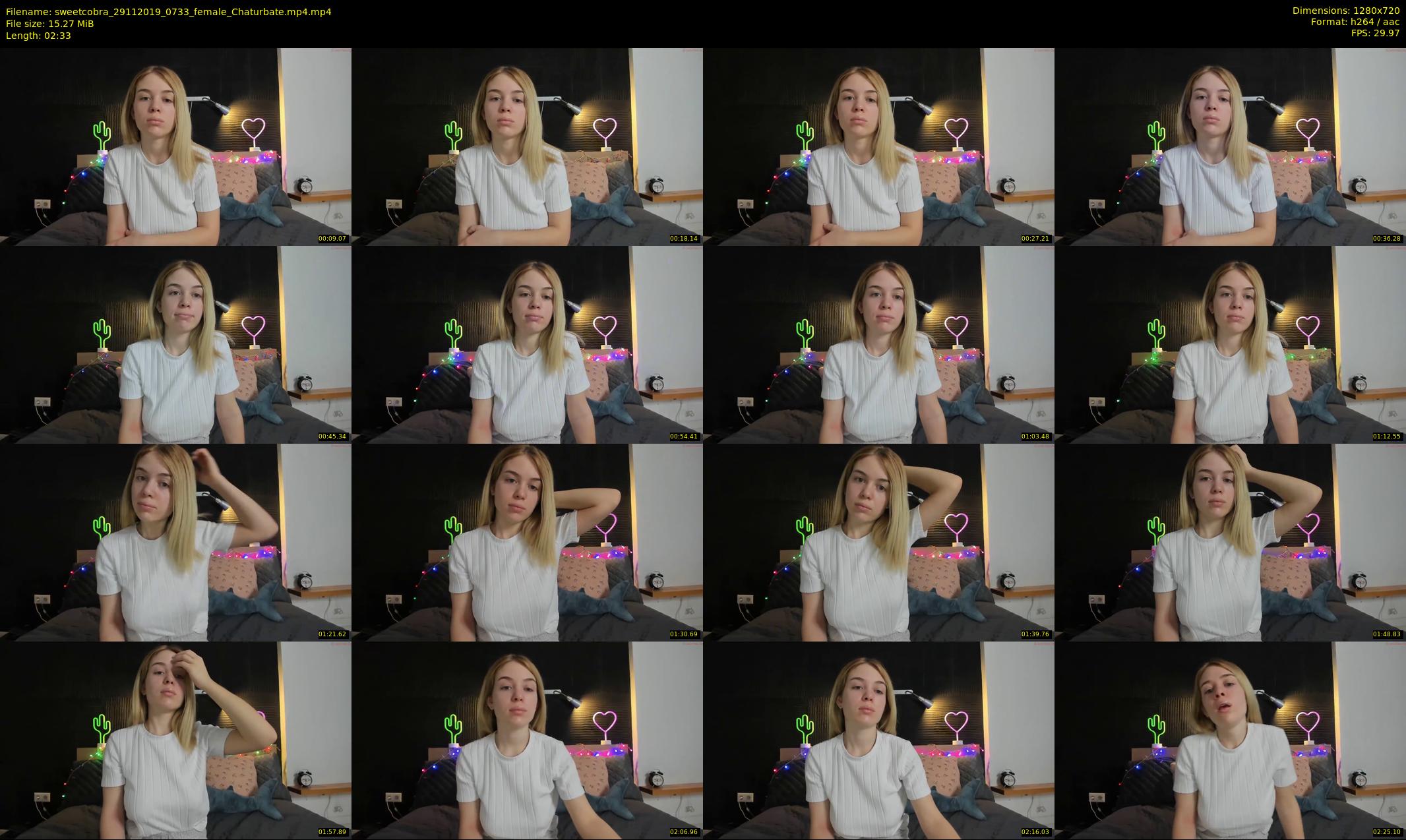 sweetcobra — 3 minute Chaturbate female cam show recording, 720p, Nov 29, 2019