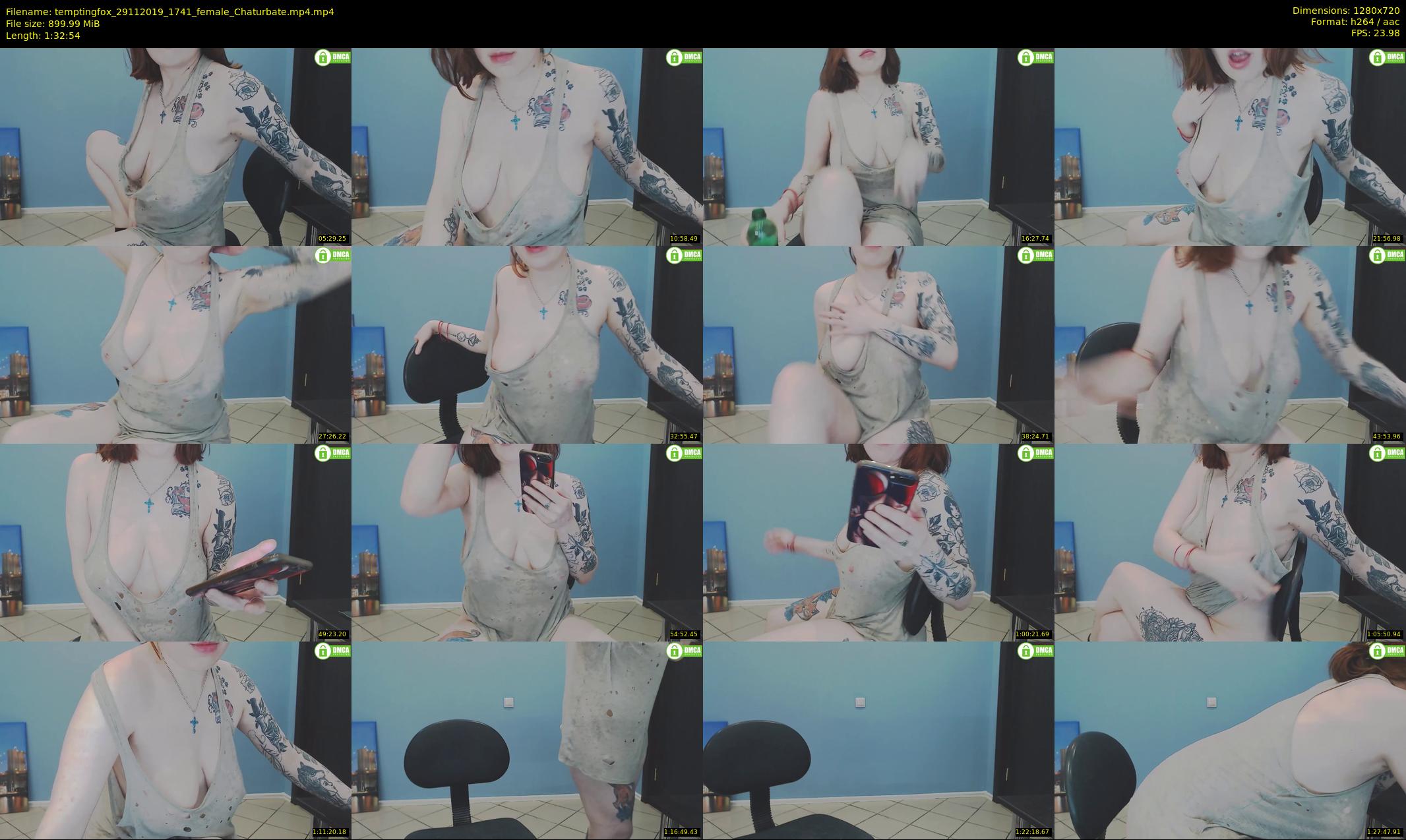 temptingfox — 93 minute Chaturbate female cam show recording, 720p, Nov 29, 2019