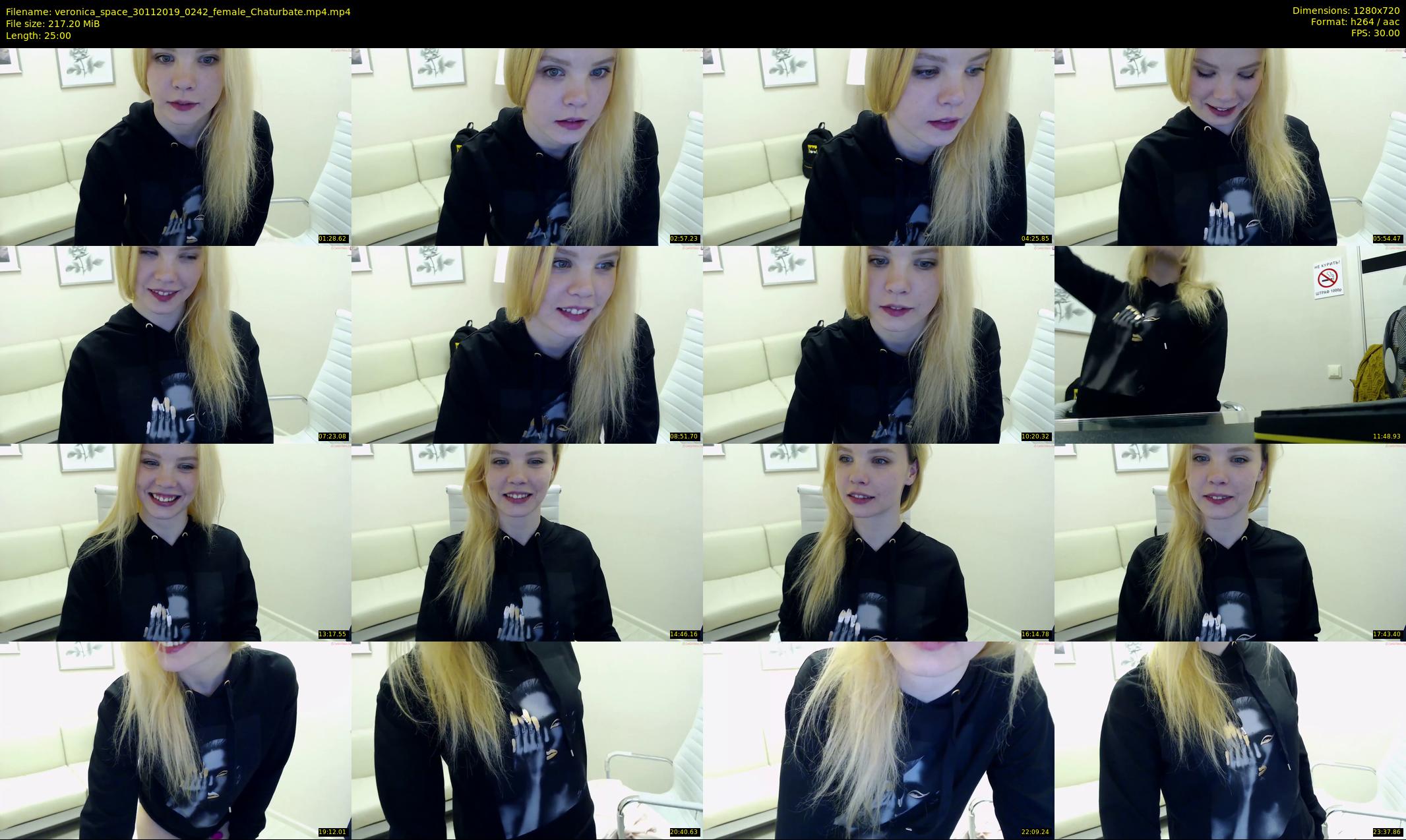 veronica_space — 25 minute Chaturbate female cam show recording, 720p, Nov 30, 2019