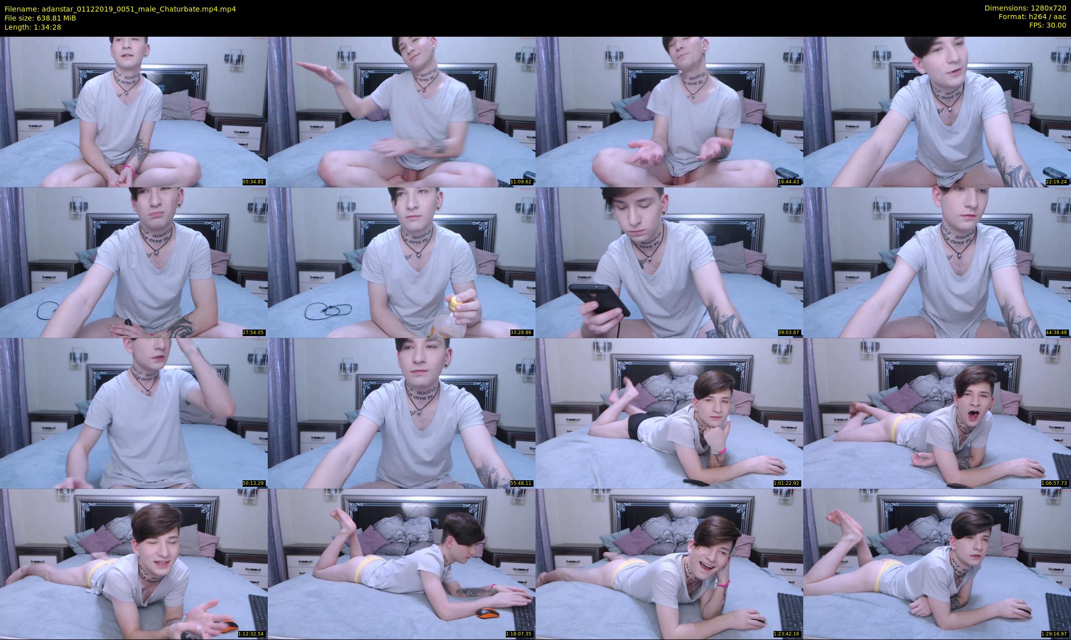 adanstar — 95 minute Chaturbate male cam show recording, 720p, Dec 1, 2019