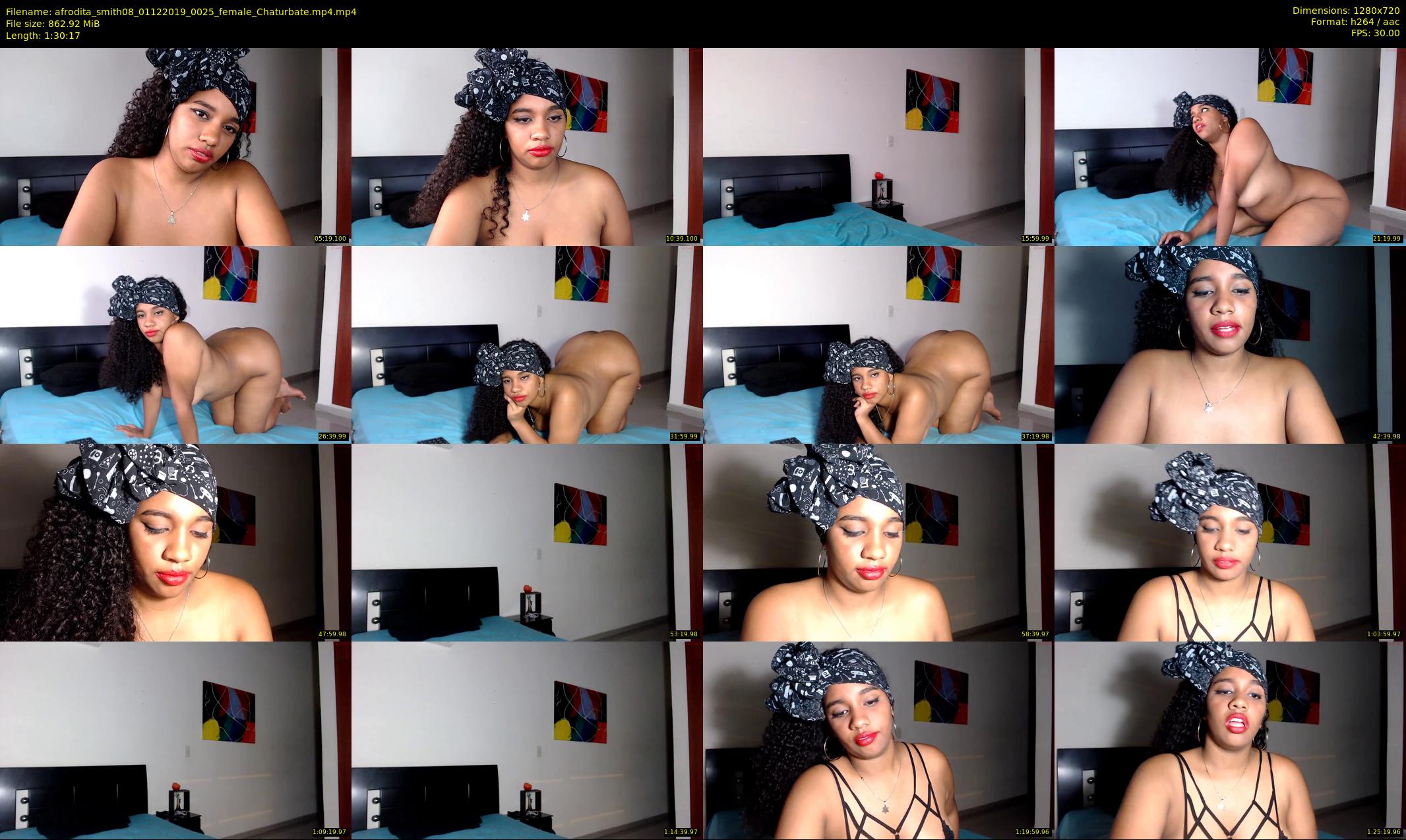 afrodita_smith08 — 91 minute Chaturbate female cam show recording, 720p, Dec 1, 2019