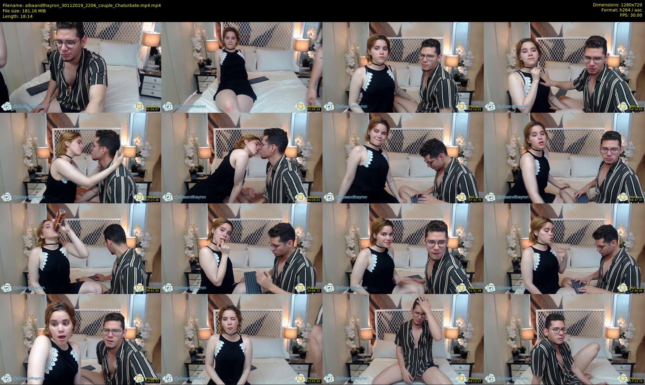 albaandthayron — 19 minute Chaturbate couple cam show recording, 720p, Nov 30, 2019