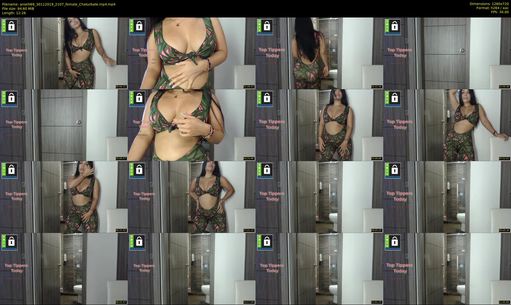 anielli69 — 13 minute Chaturbate female cam show recording, 720p, Nov 30, 2019