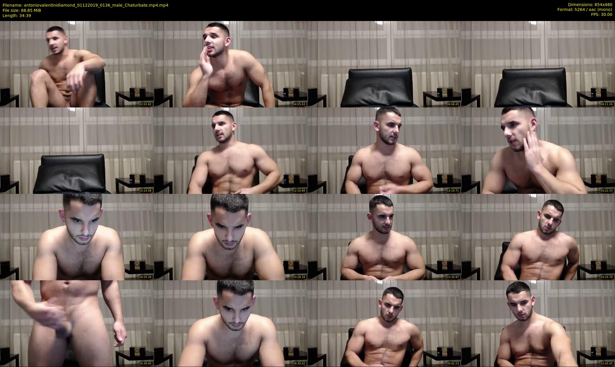 antoniovalentinidiamond — 35 minute Chaturbate male cam show recording, 480p, Dec 1, 2019