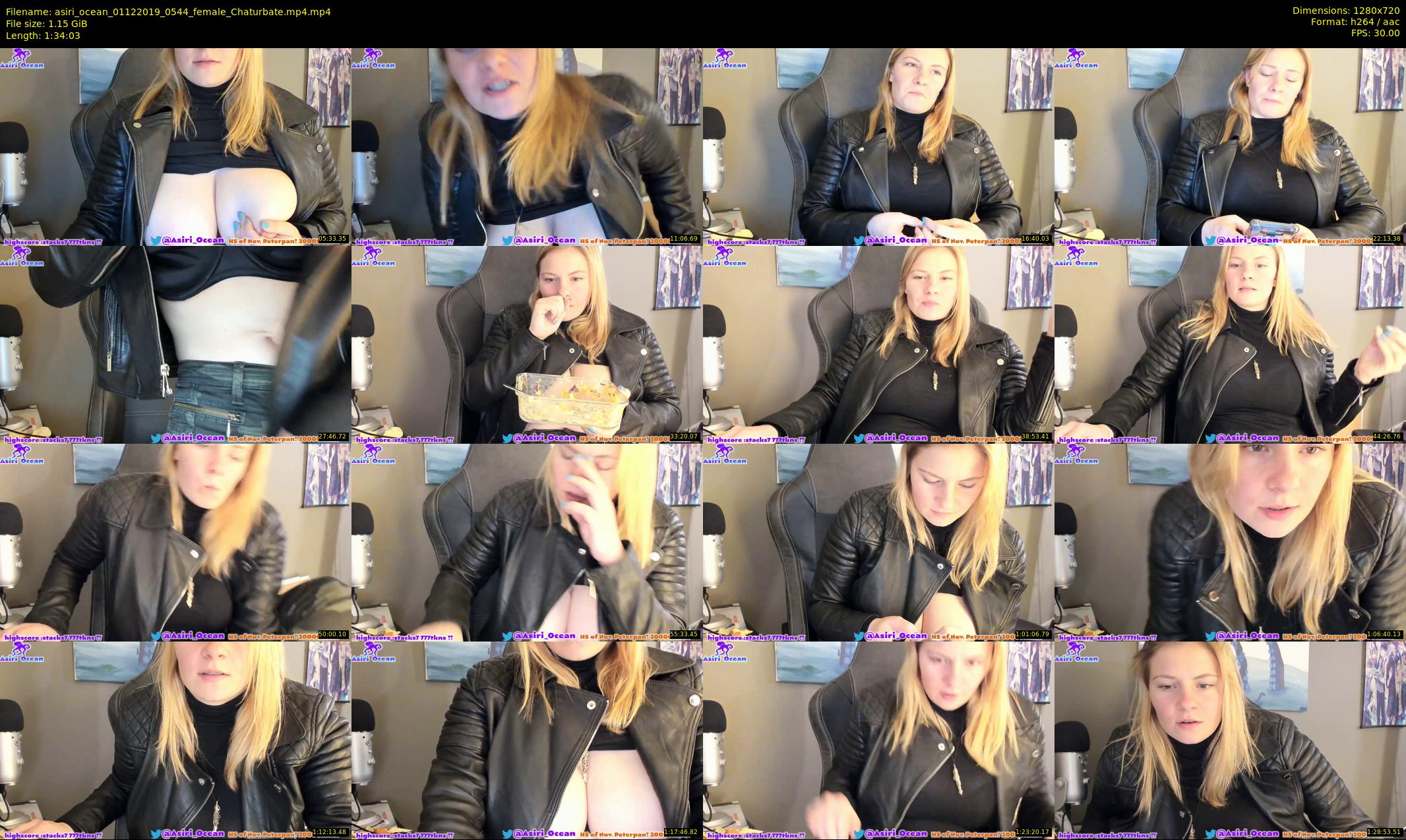 asiri_ocean — 95 minute Chaturbate female cam show recording, 720p, Dec 1, 2019