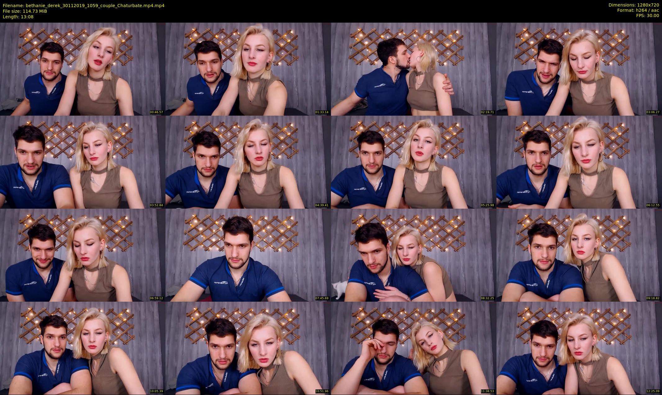 bethanie_derek — 14 minute Chaturbate couple cam show recording, 720p, Nov 30, 2019