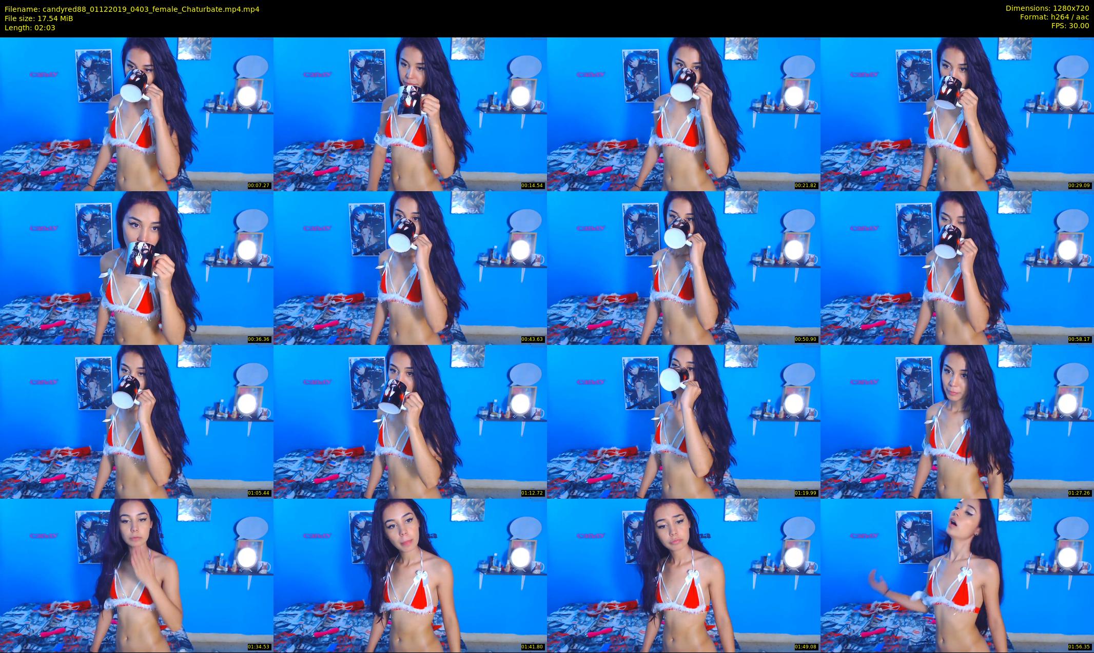 candyred88 — 3 minute Chaturbate female cam show recording, 720p, Dec 1, 2019