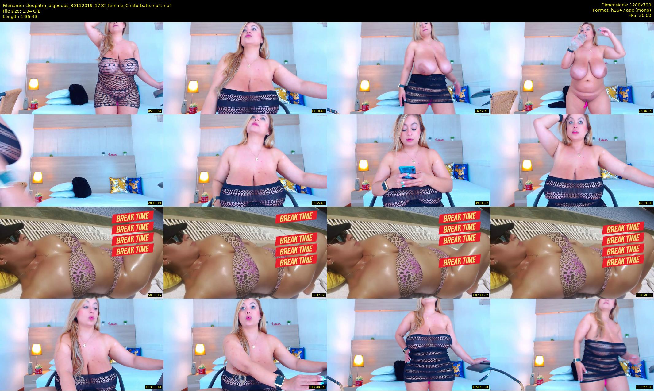 cleopatra_bigboobs — 96 minute Chaturbate female cam show recording, 720p, Nov 30, 2019