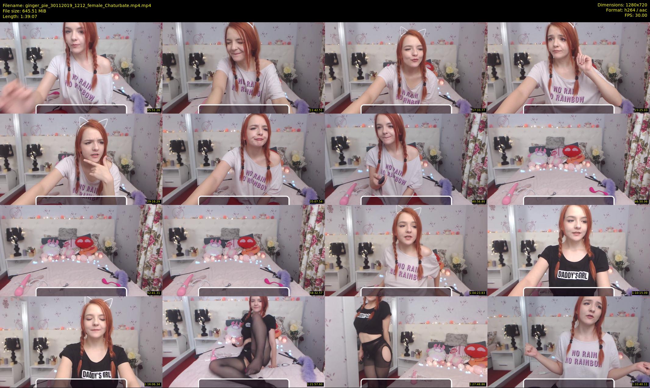 ginger_pie — 100 minute Chaturbate female cam show recording, 720p, Nov 30, 2019