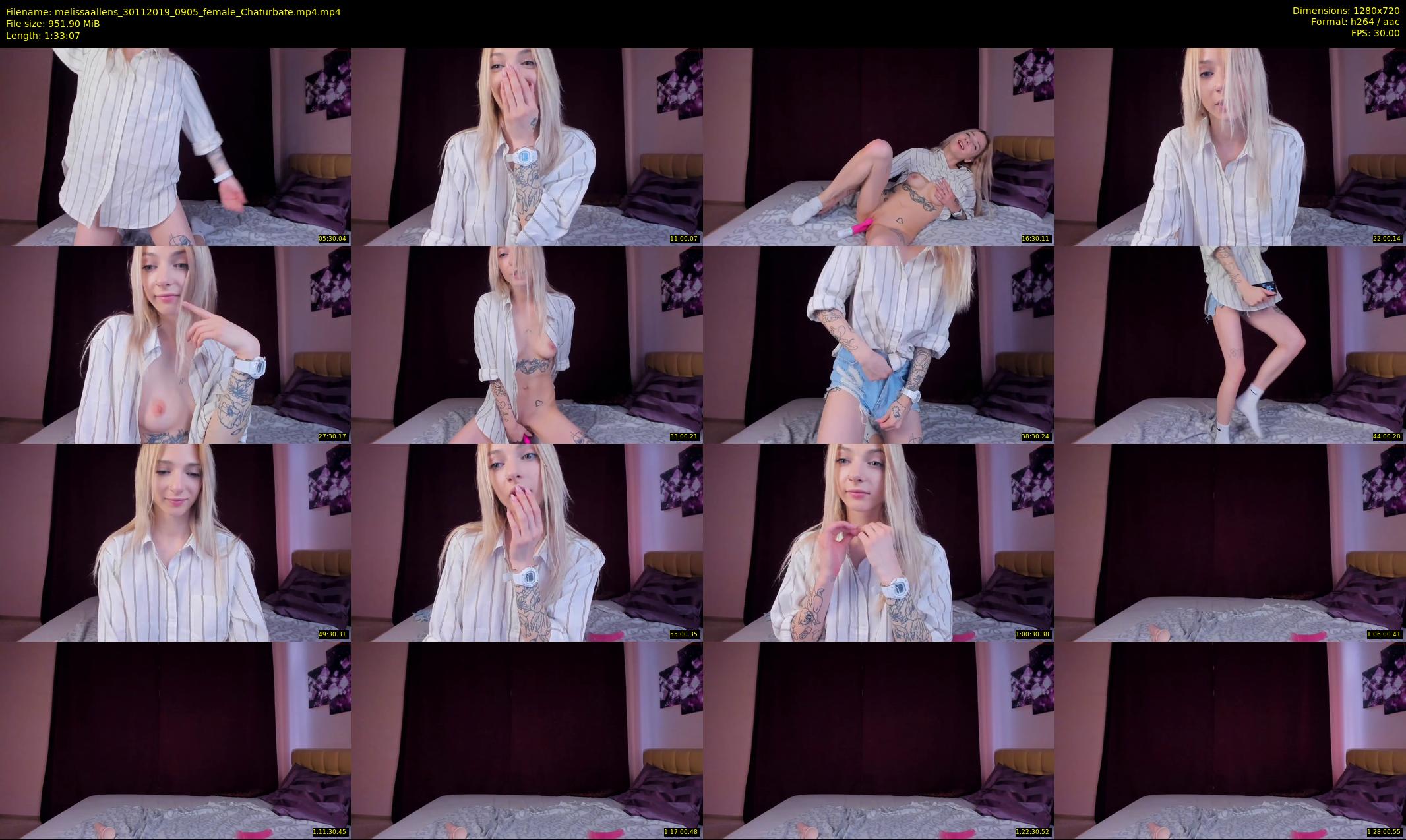 melissaallens — 94 minute Chaturbate female cam show recording, 720p, Nov 30, 2019