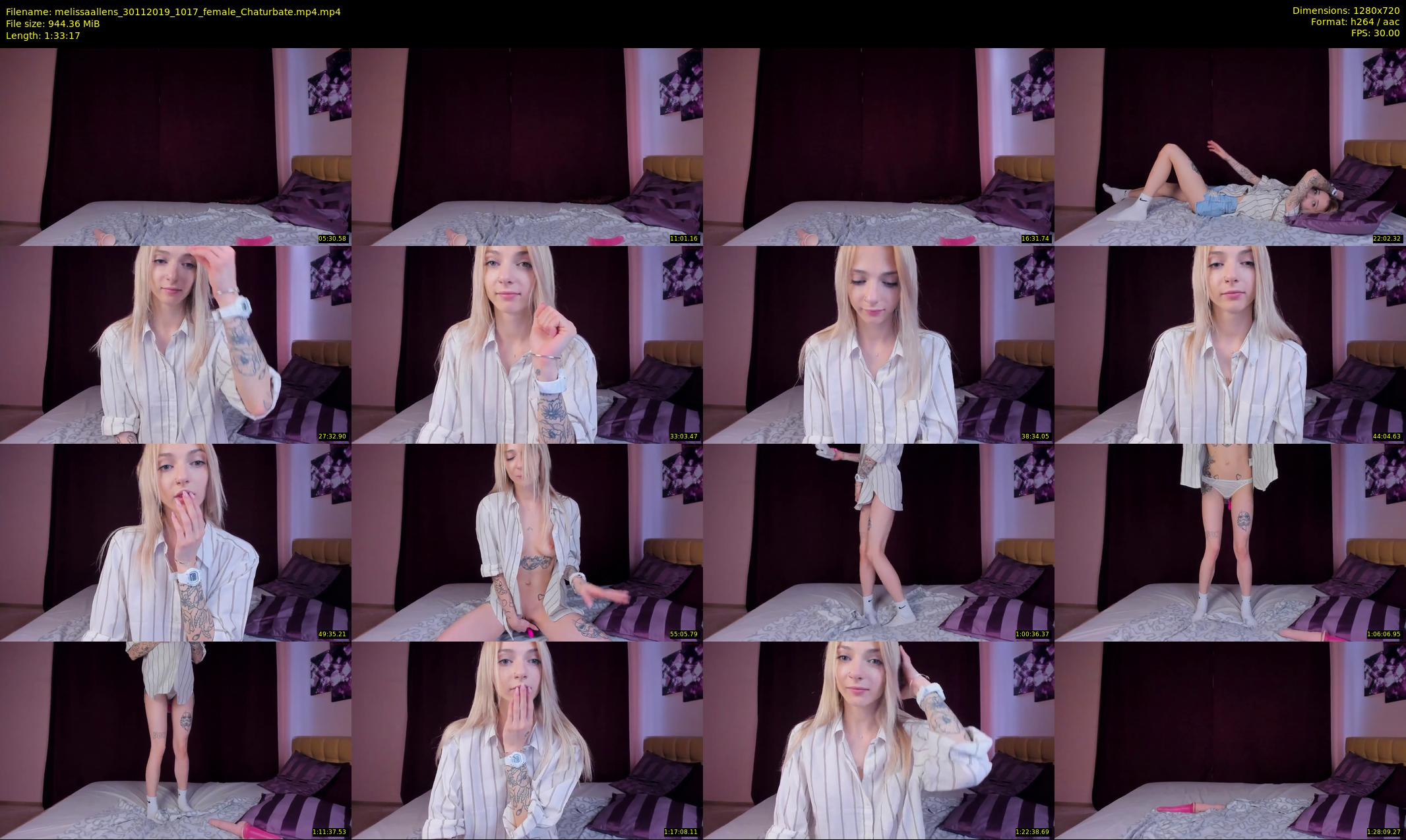 melissaallens — 94 minute Chaturbate female cam show recording, 720p, Nov 30, 2019