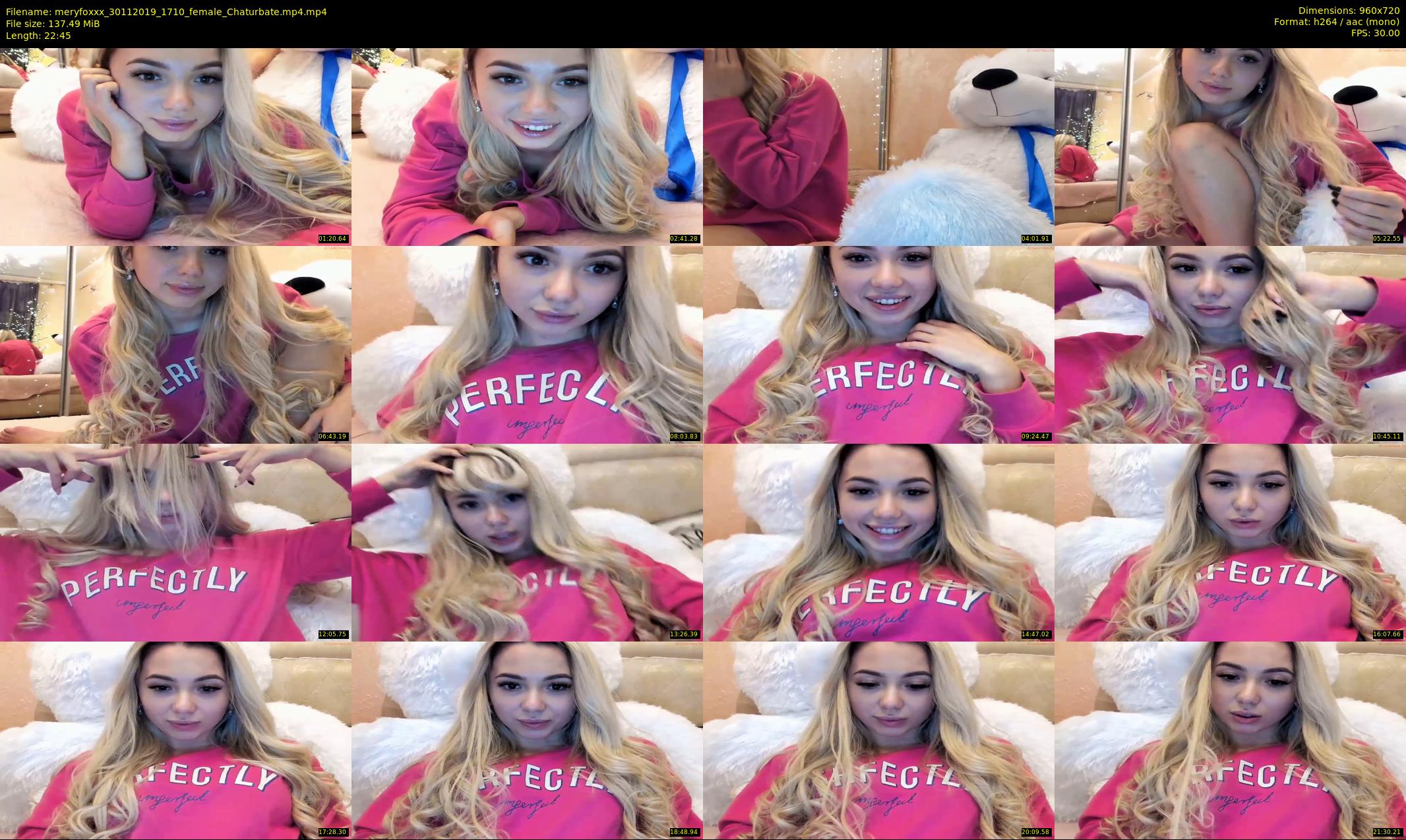 meryfoxxx — 23 minute Chaturbate female cam show recording, 720p, Nov 30, 2019