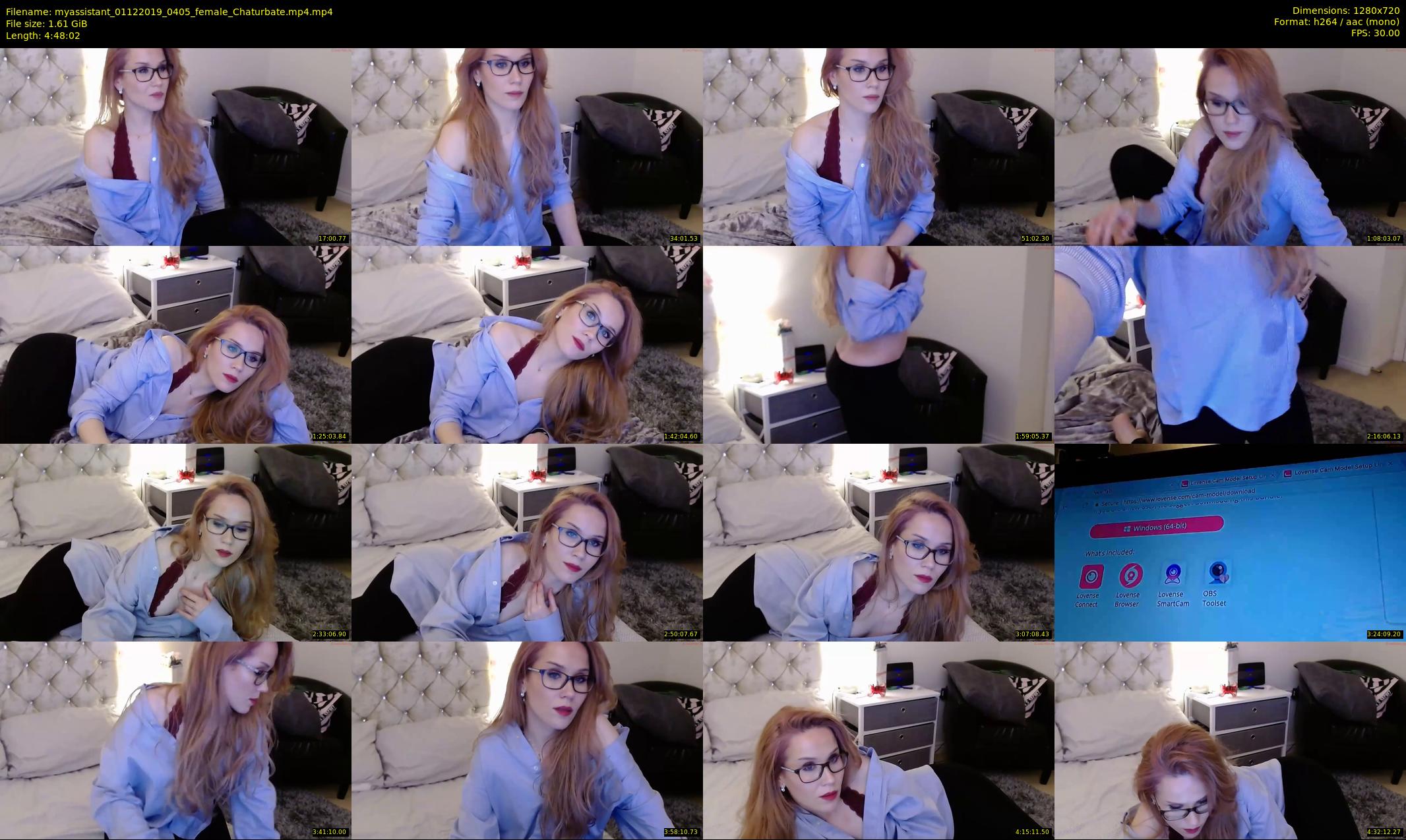 myassistant — 289 minute Chaturbate female cam show recording, 720p, Dec 1, 2019