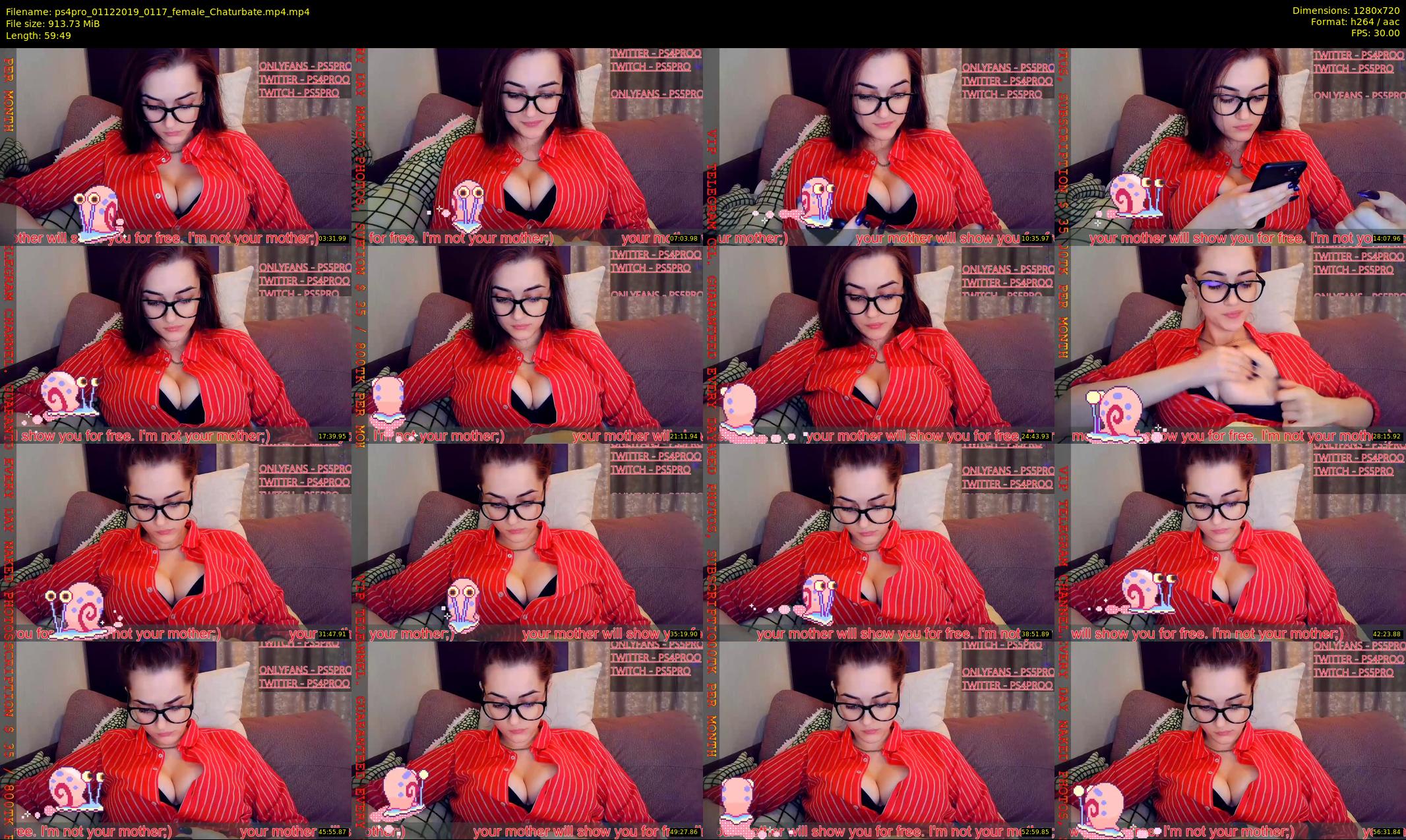 ps4pro — 60 minute Chaturbate female cam show recording, 720p, Dec 1, 2019
