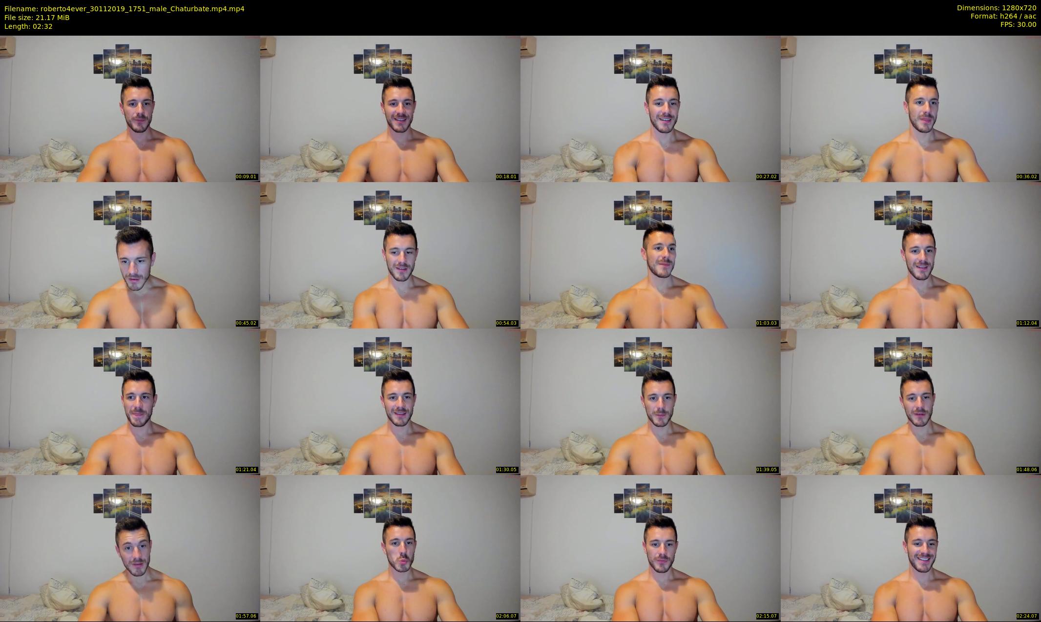 roberto4ever — 3 minute Chaturbate male cam show recording, 720p, Nov 30, 2019