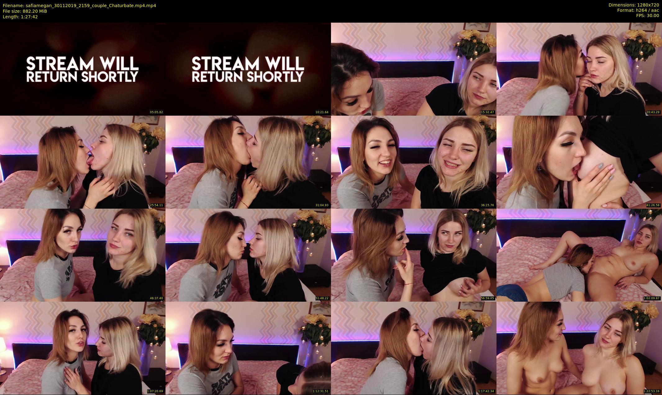 safiamegan — 88 minute Chaturbate couple cam show recording, 720p, Nov 30, 2019