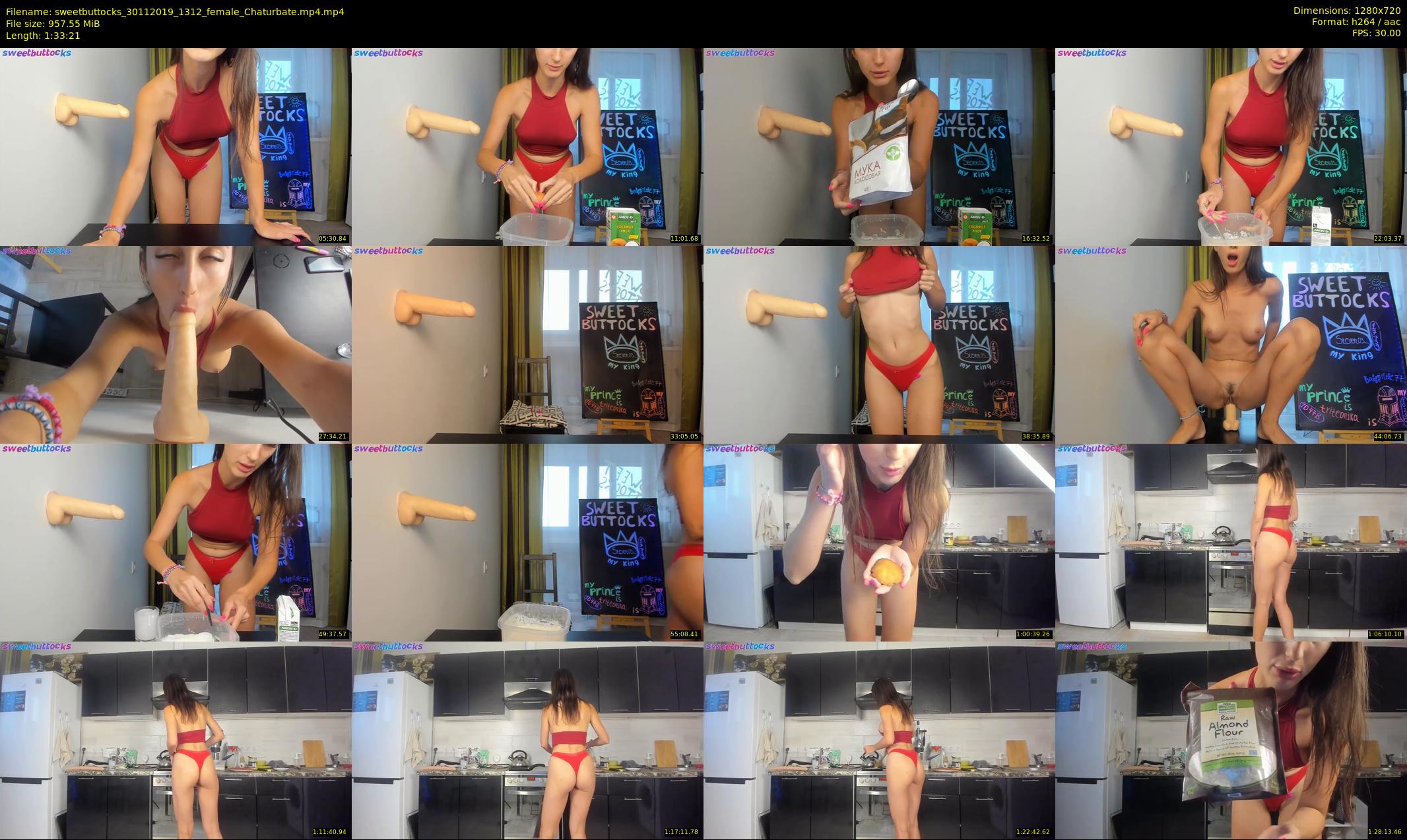 sweetbuttocks — 94 minute Chaturbate female cam show recording, 720p, Nov 30, 2019