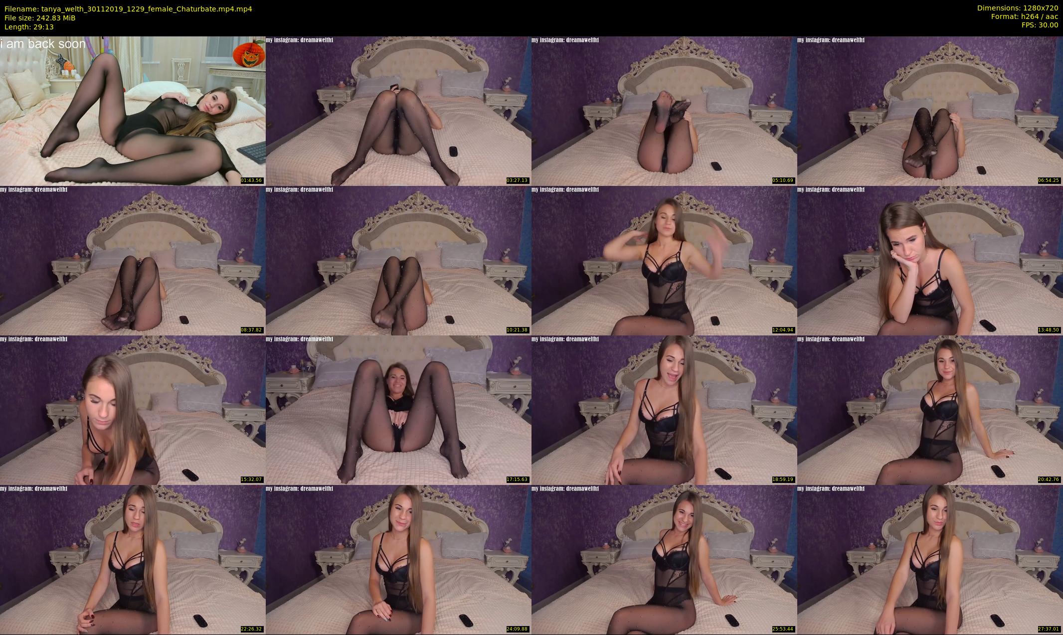 tanya_welth — 30 minute Chaturbate female cam show recording, 720p, Nov 30, 2019