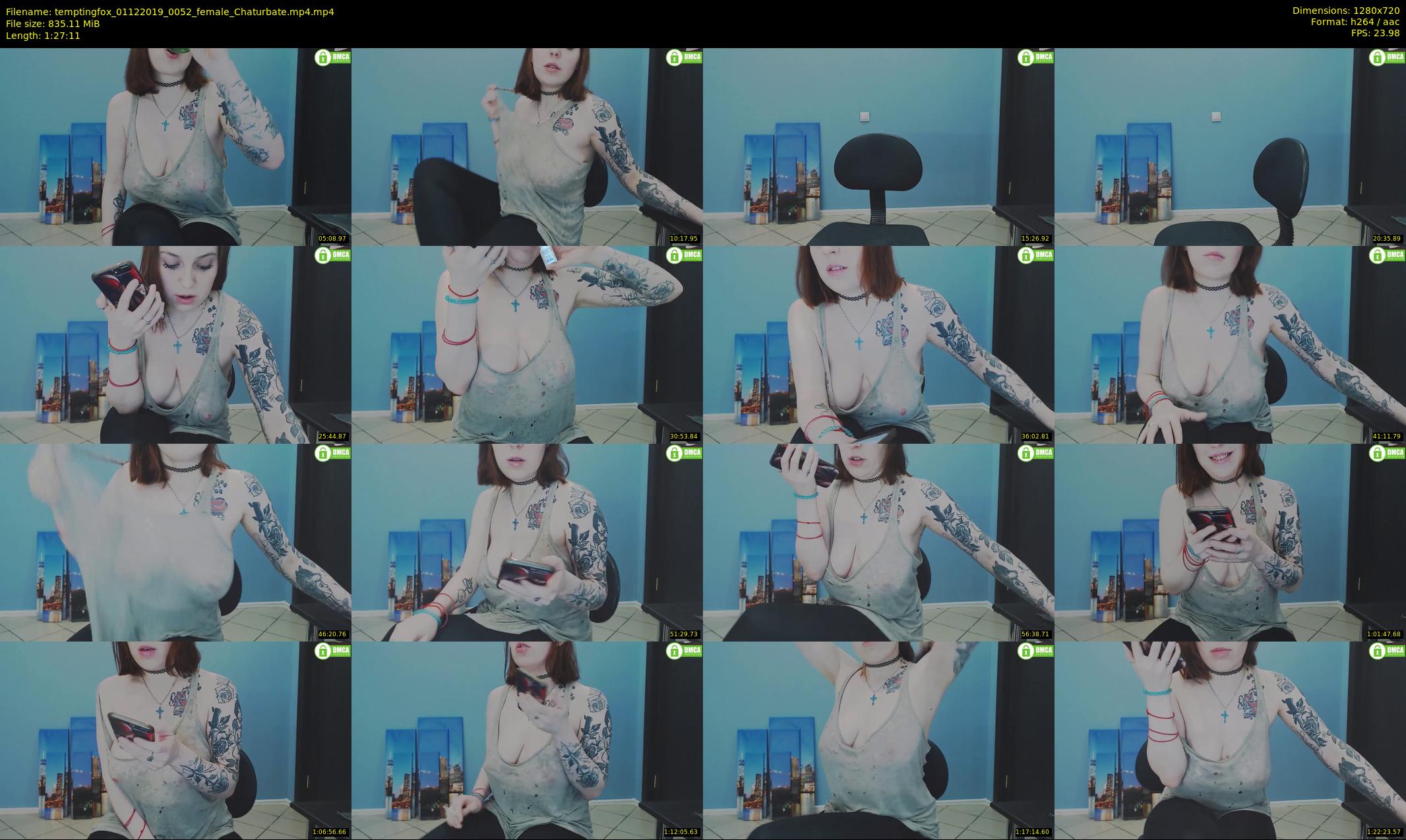 temptingfox — 88 minute Chaturbate female cam show recording, 720p, Dec 1, 2019