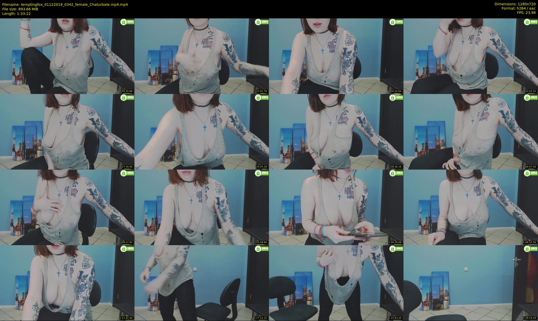 temptingfox — 94 minute Chaturbate female cam show recording, 720p, Dec 1, 2019