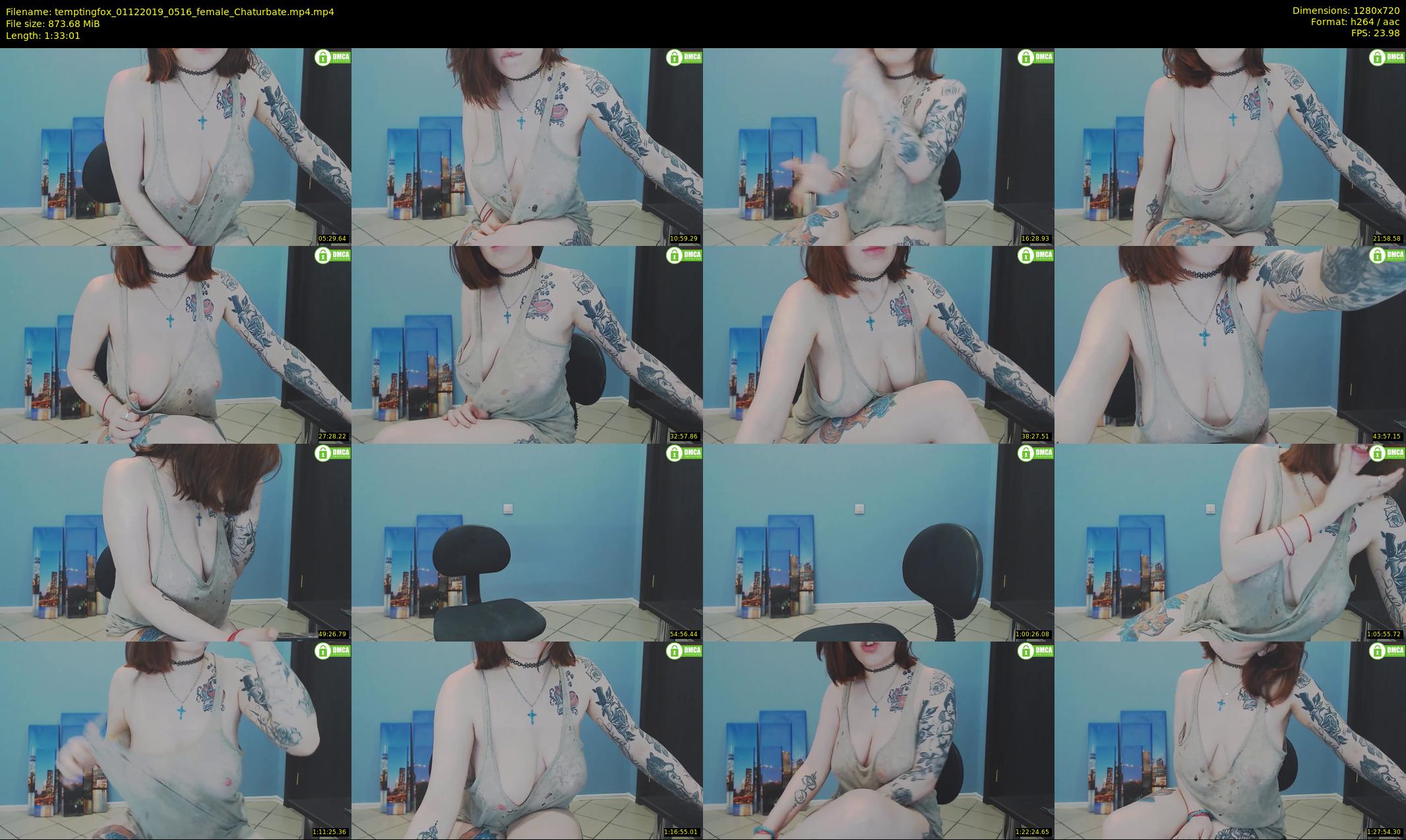 temptingfox — 94 minute Chaturbate female cam show recording, 720p, Dec 1, 2019