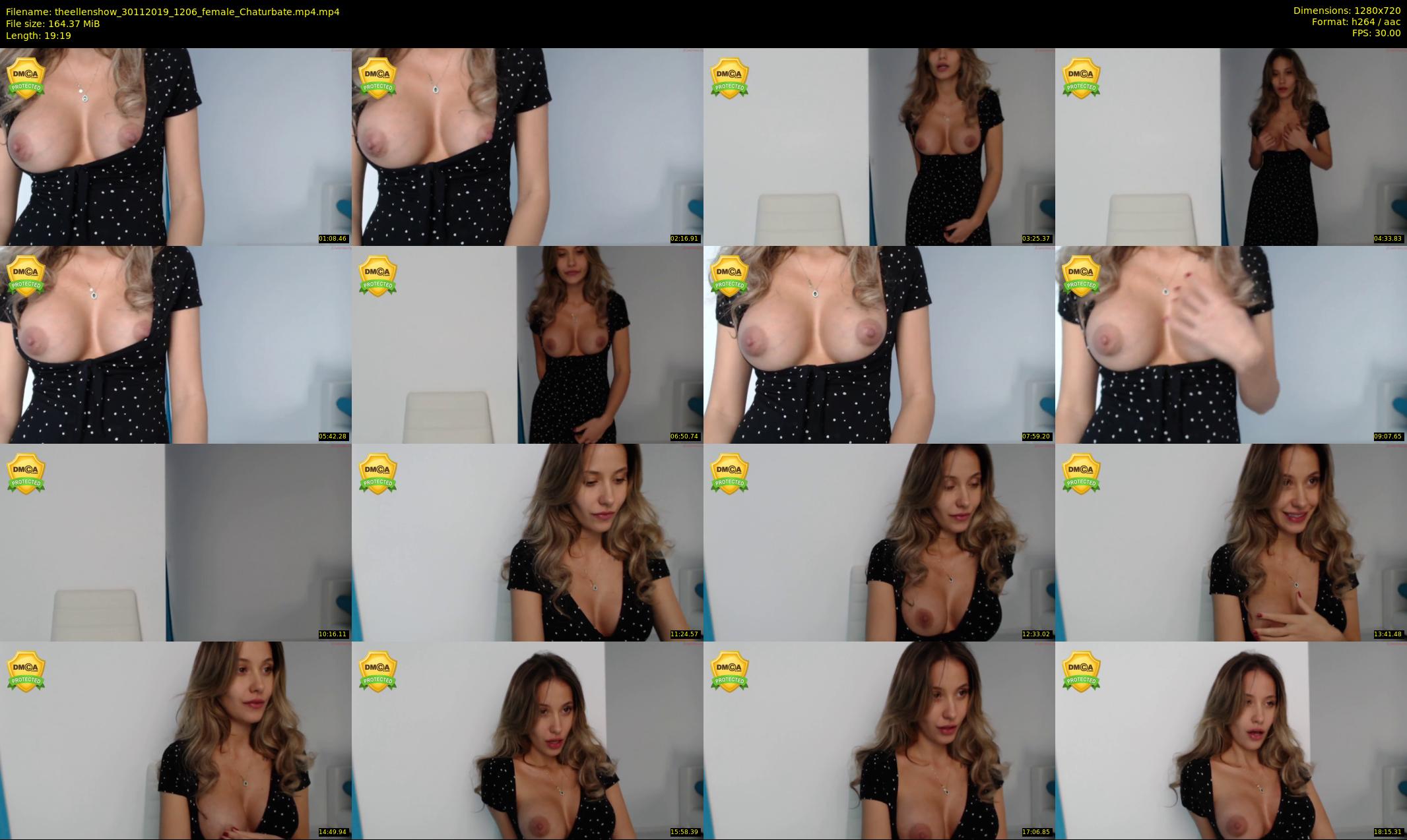 theellenshow — 20 minute Chaturbate female cam show recording, 720p, Nov 30, 2019