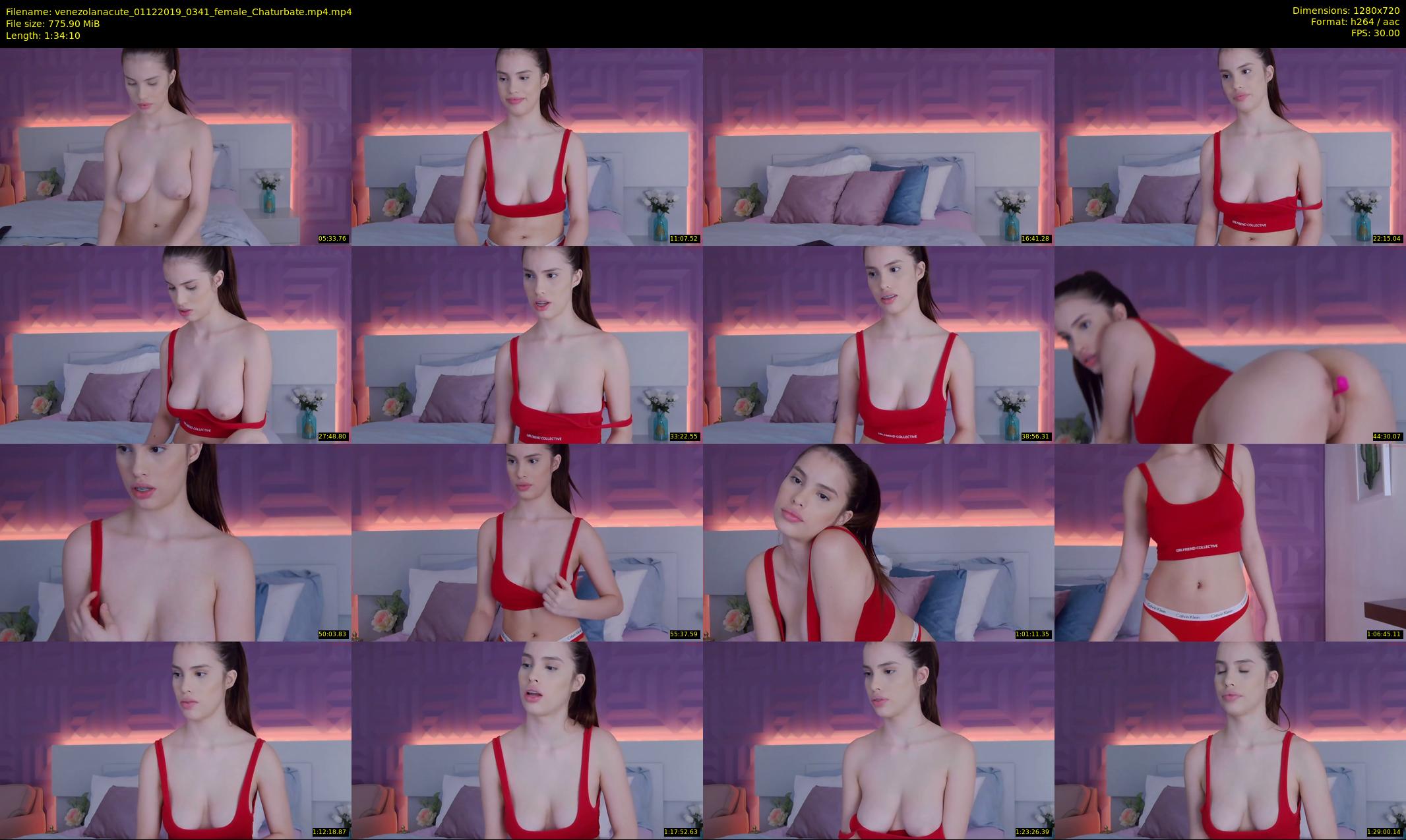 venezolanacute — 95 minute Chaturbate female cam show recording, 720p, Dec 1, 2019