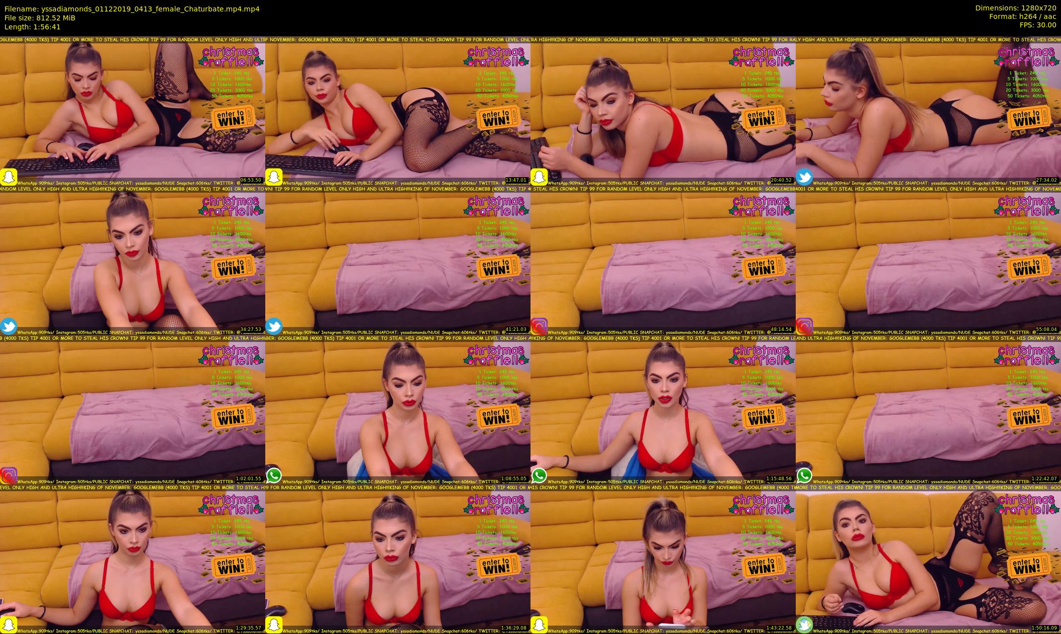 yssadiamonds — 117 minute Chaturbate female cam show recording, 720p, Dec 1, 2019