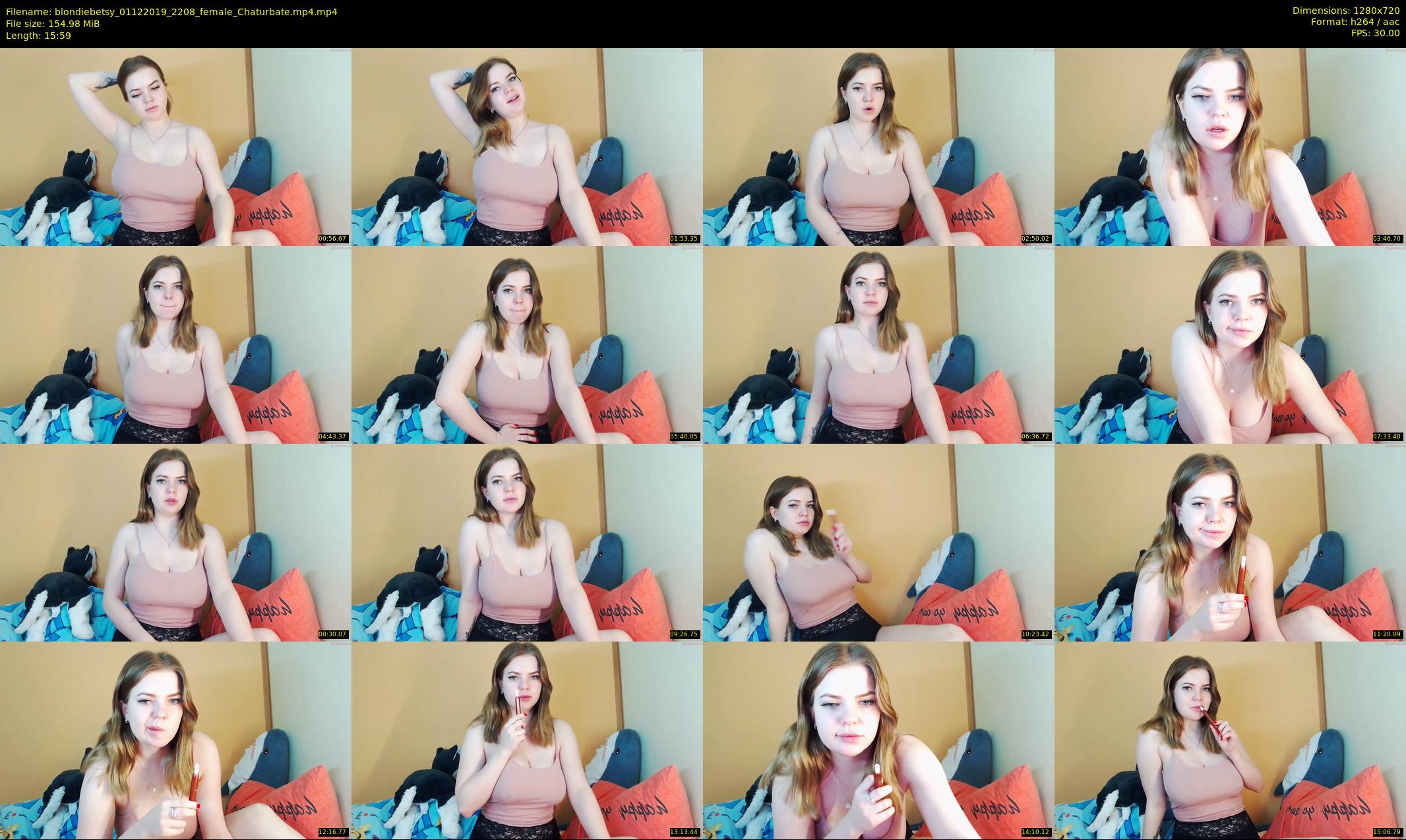 blondiebetsy — 16 minute Chaturbate female cam show recording, 720p, Dec 1, 2019