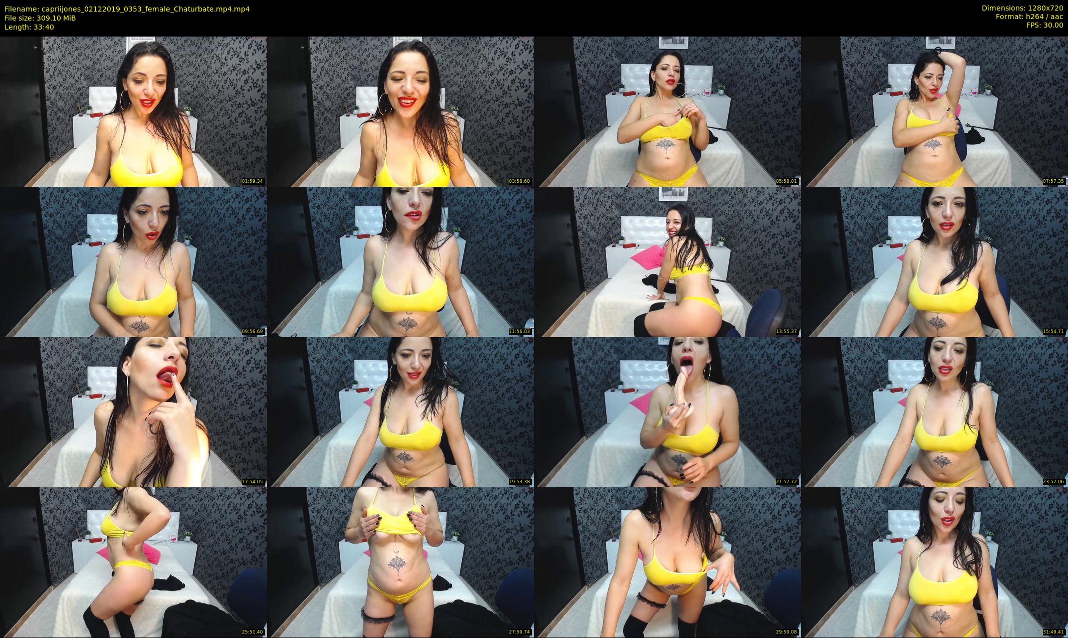 capriijones — 34 minute Chaturbate female cam show recording, 720p, Dec 2, 2019