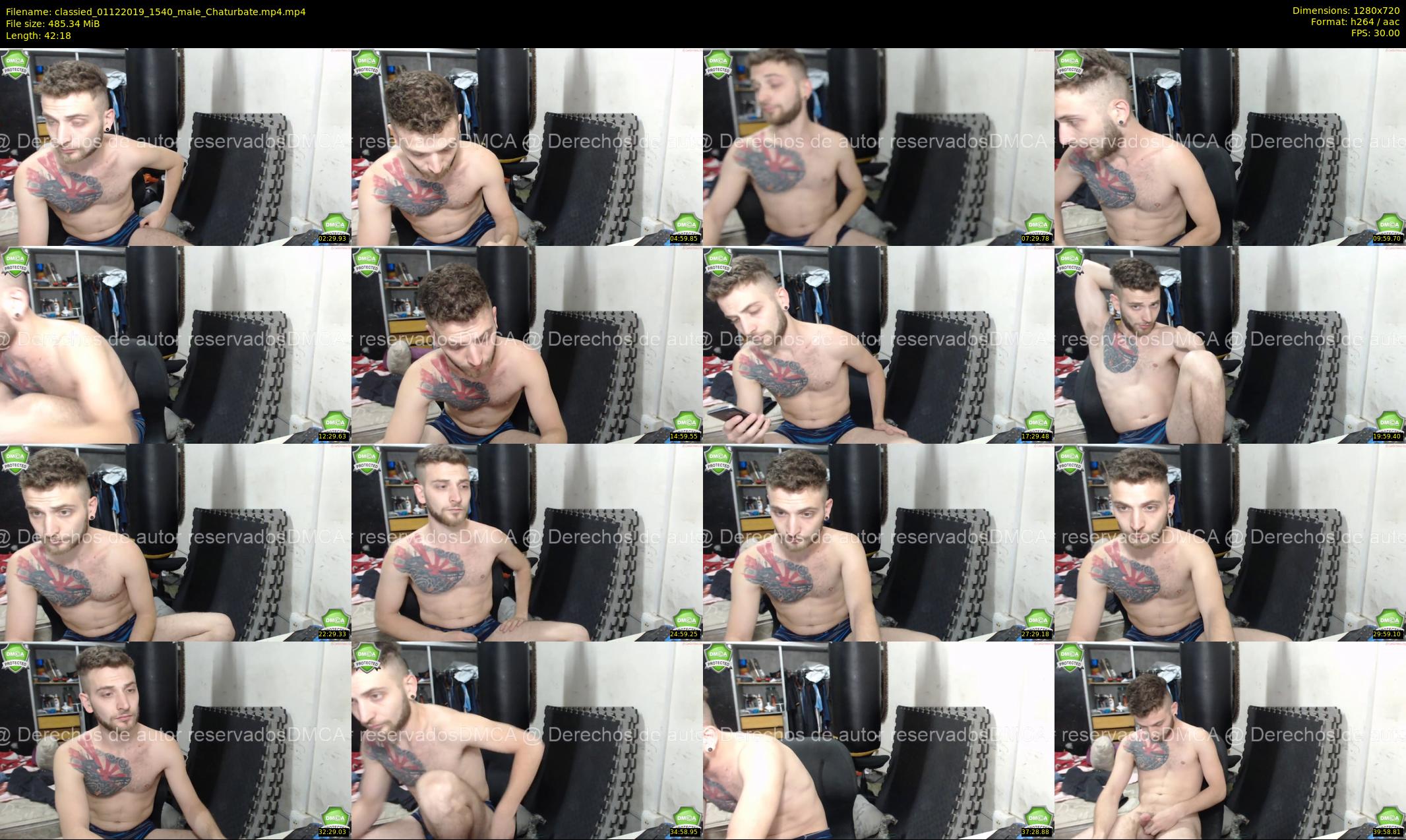 classied — 43 minute Chaturbate male cam show recording, 720p, Dec 1, 2019