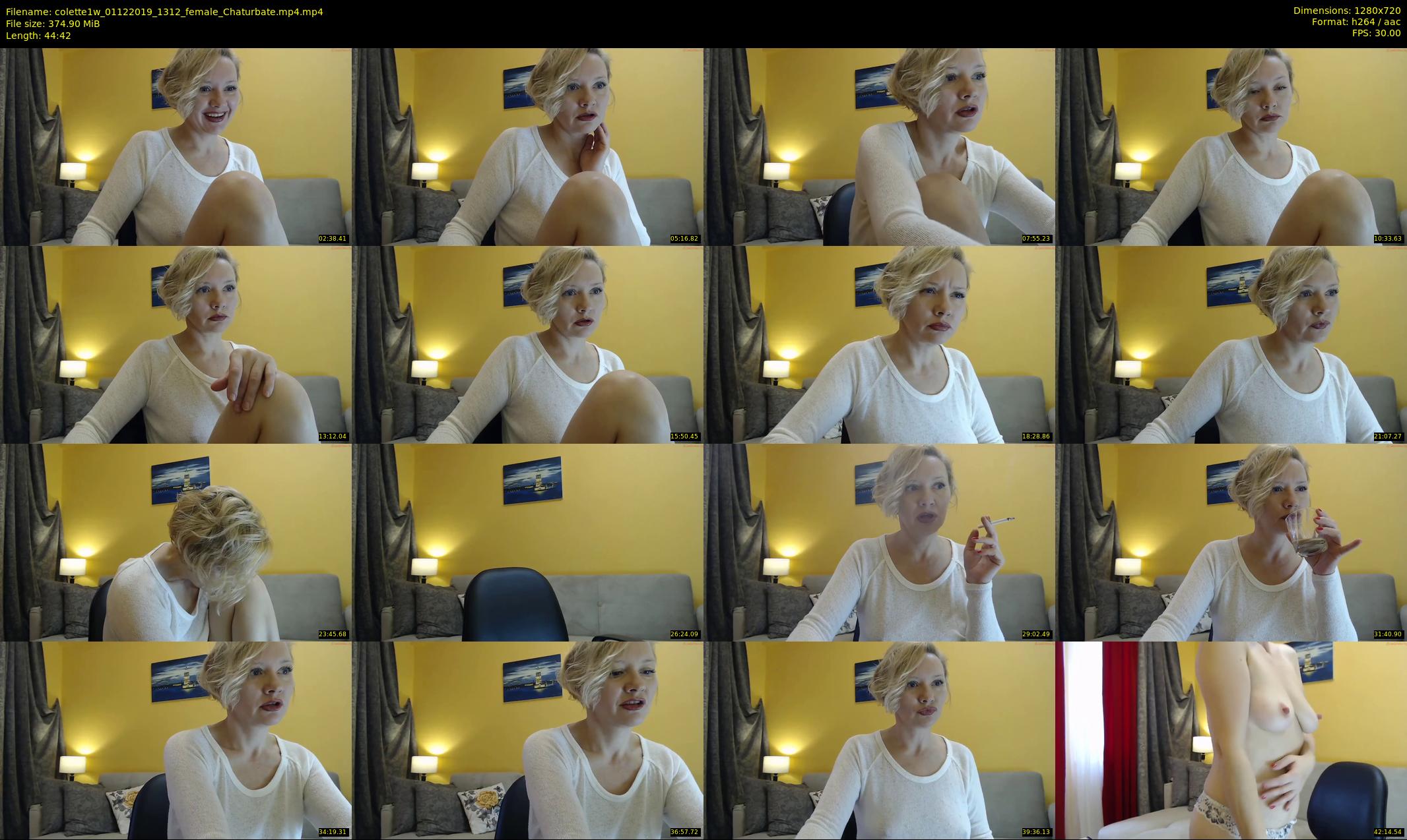 colette1w — 45 minute Chaturbate female cam show recording, 720p, Dec 1, 2019